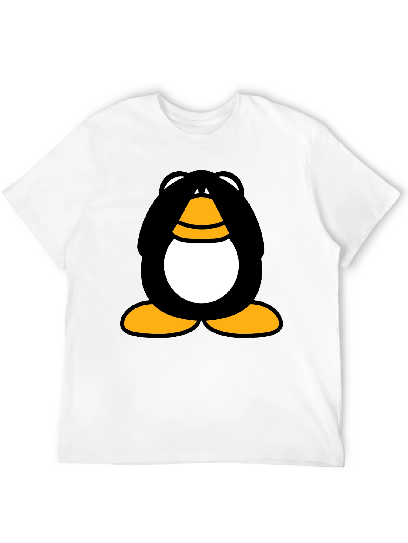 Black Funny Penguin Graphic Black T-Shirt view 12