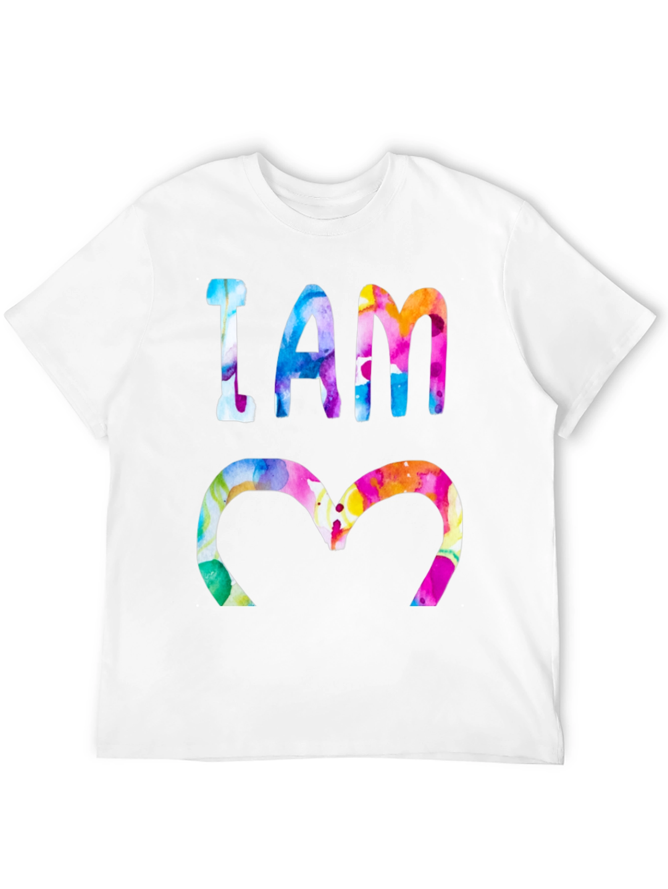 Black I AM 3 Watercolor T-Shirt view 12