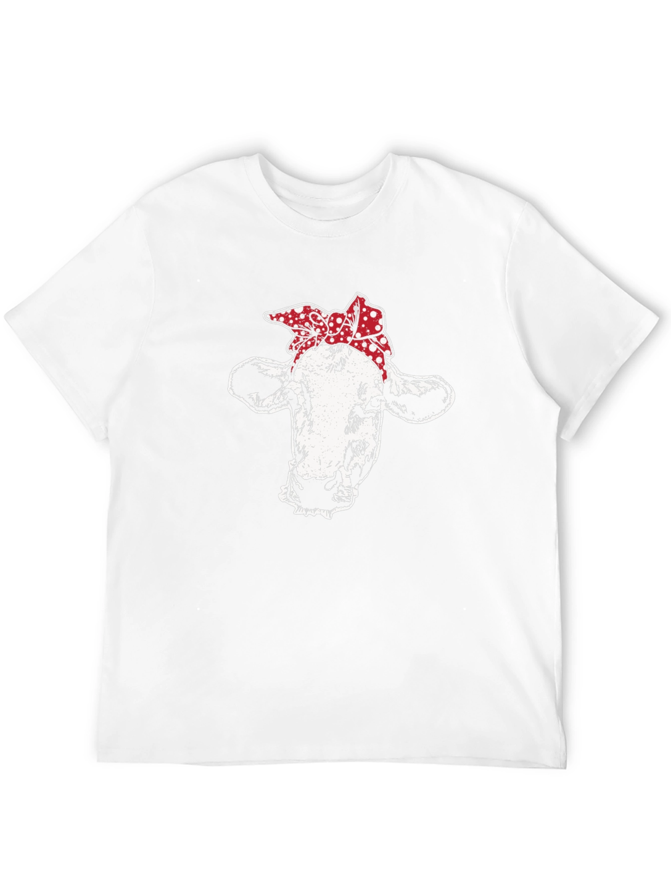 Black Cow Bandana Graphic Tee - Black Cotton T-Shirt view 12