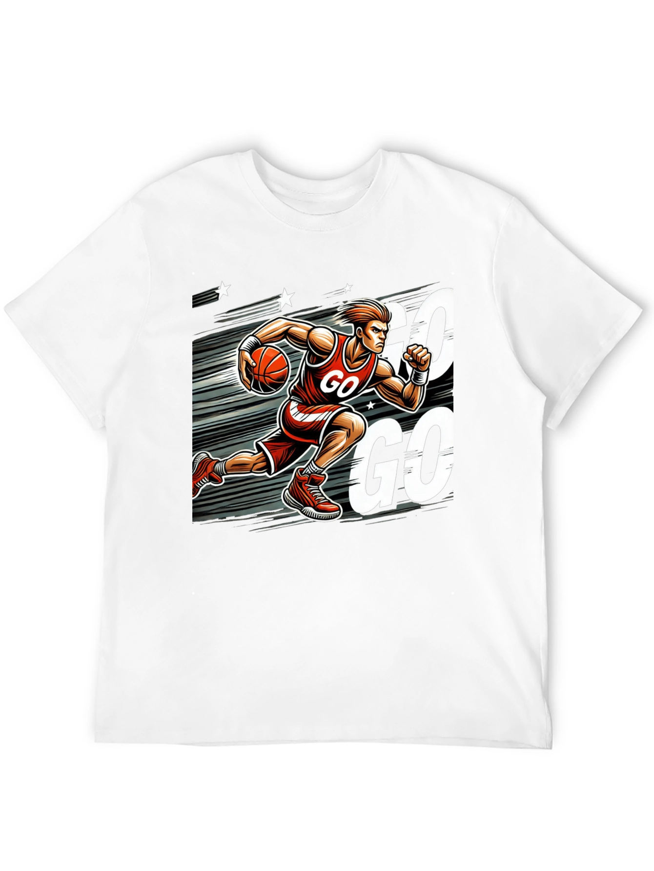 Black Basketball Go T-Shirt view 12