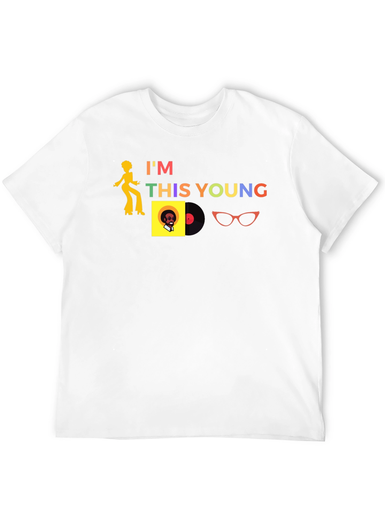 Black I'm This Young Retro Graphic Tee view 12