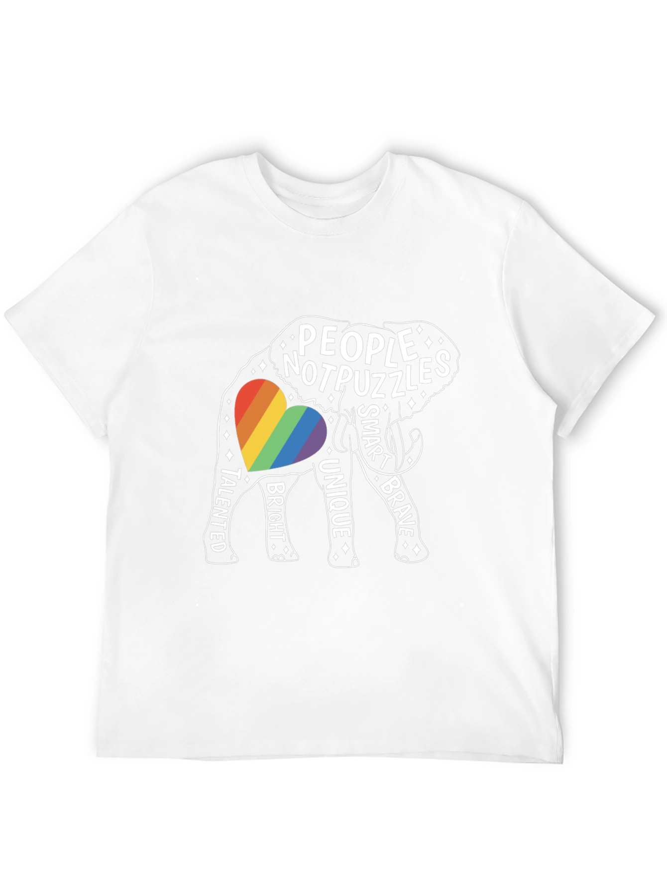 Black People Not Puzzles Elephant LGBTQ+ Pride Tee view 12