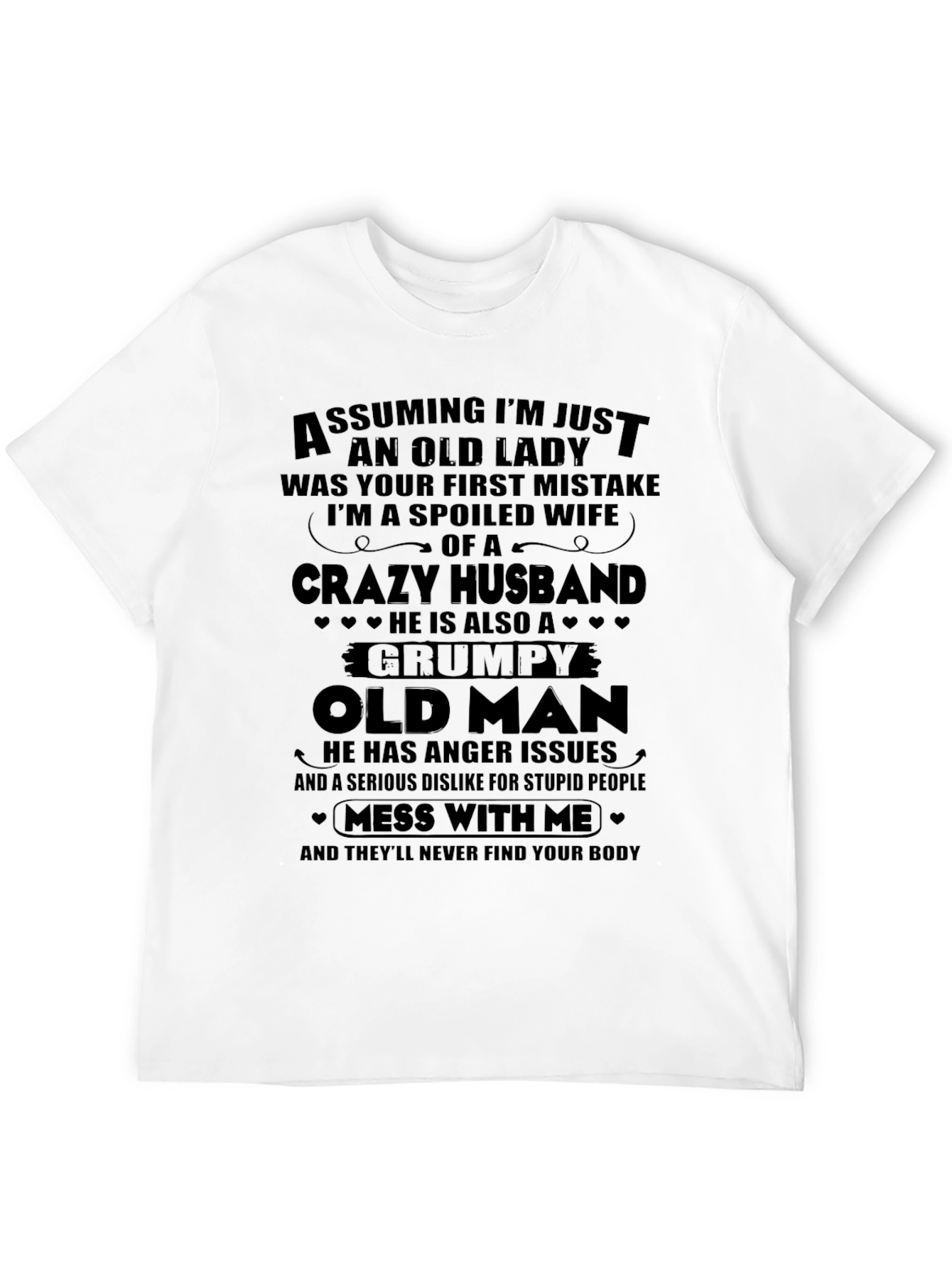 Black Spoiled Wife Crazy Husband Graphic Tee view 12