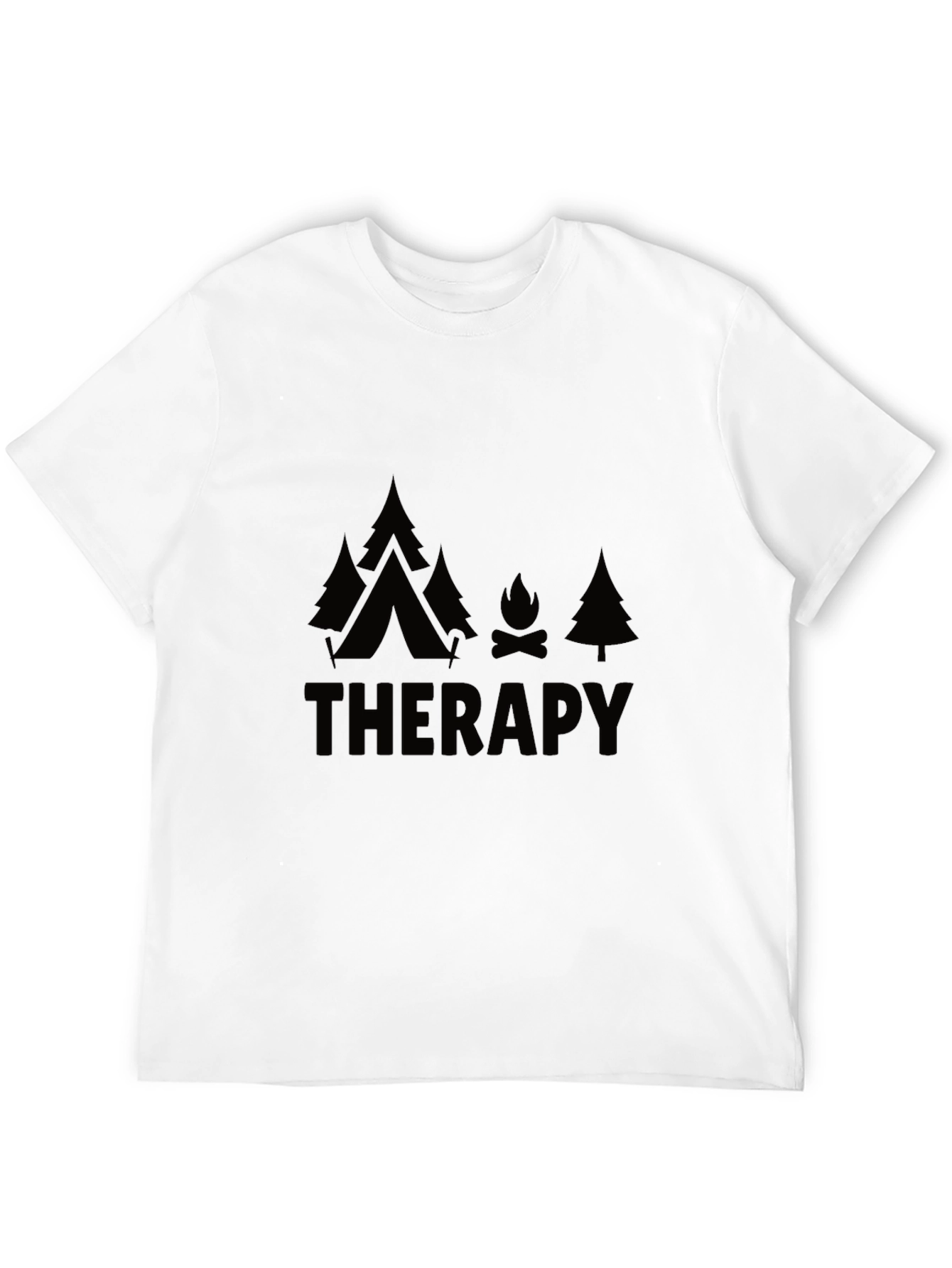 Black Camping Therapy T-Shirt, Nature Lover Tee view 12