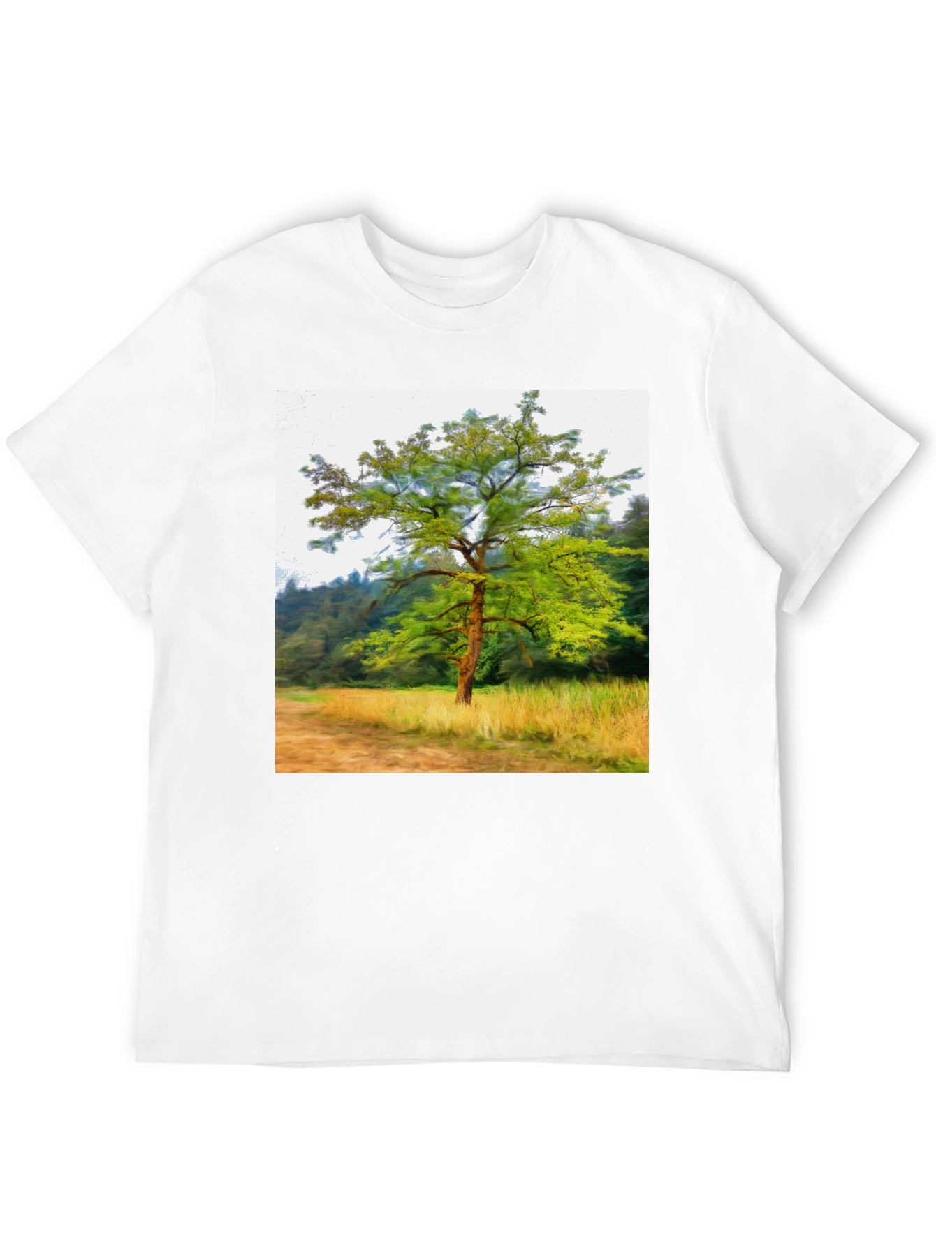 Black Nature Tree Graphic Black T-Shirt view 12