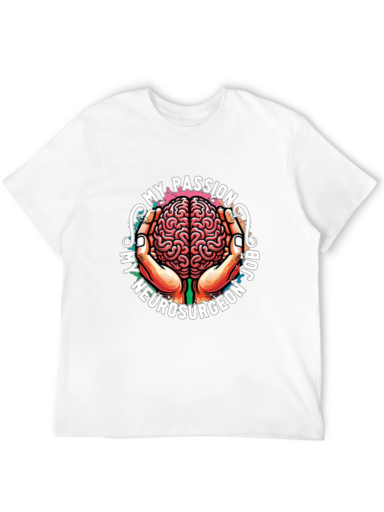 Black Neurosurgeon Passion T-Shirt - Brain Design view 12