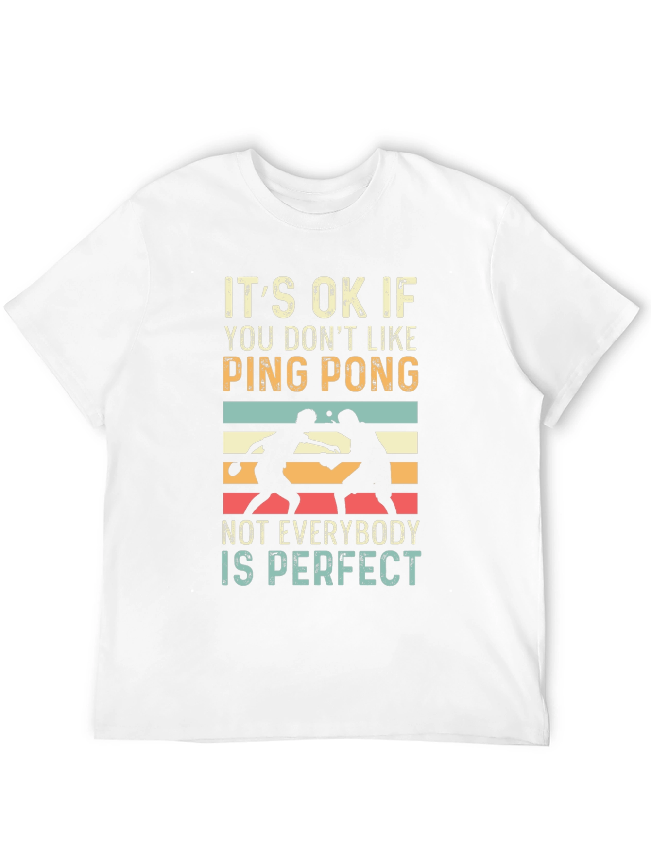 Black Ping Pong Graphic Tee: Not Everybody is Perfect T-Shirt view 12