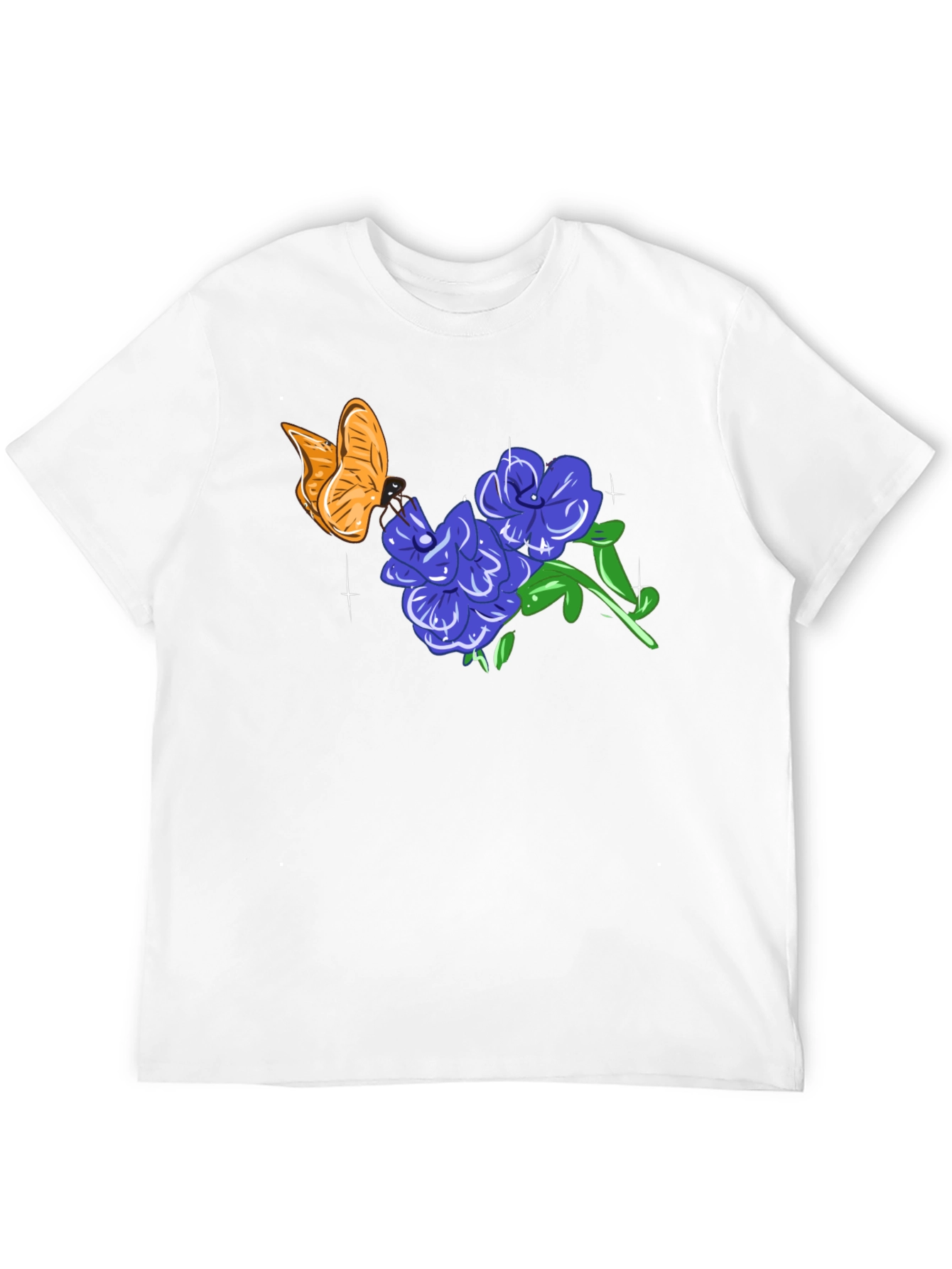 Black Butterfly & Floral Graphic T-Shirt view 12