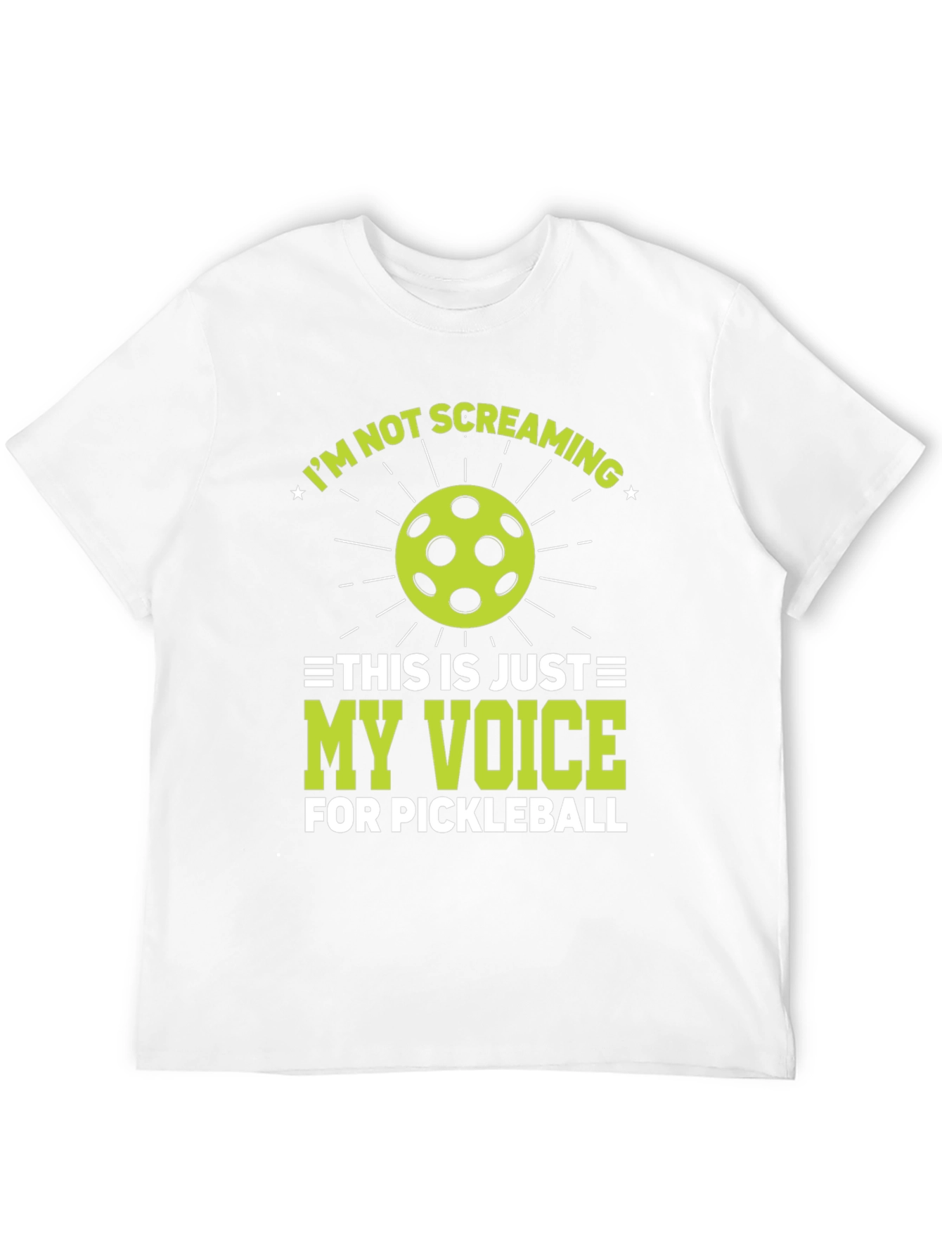 Black Pickleball Screaming Voice T-Shirt view 12