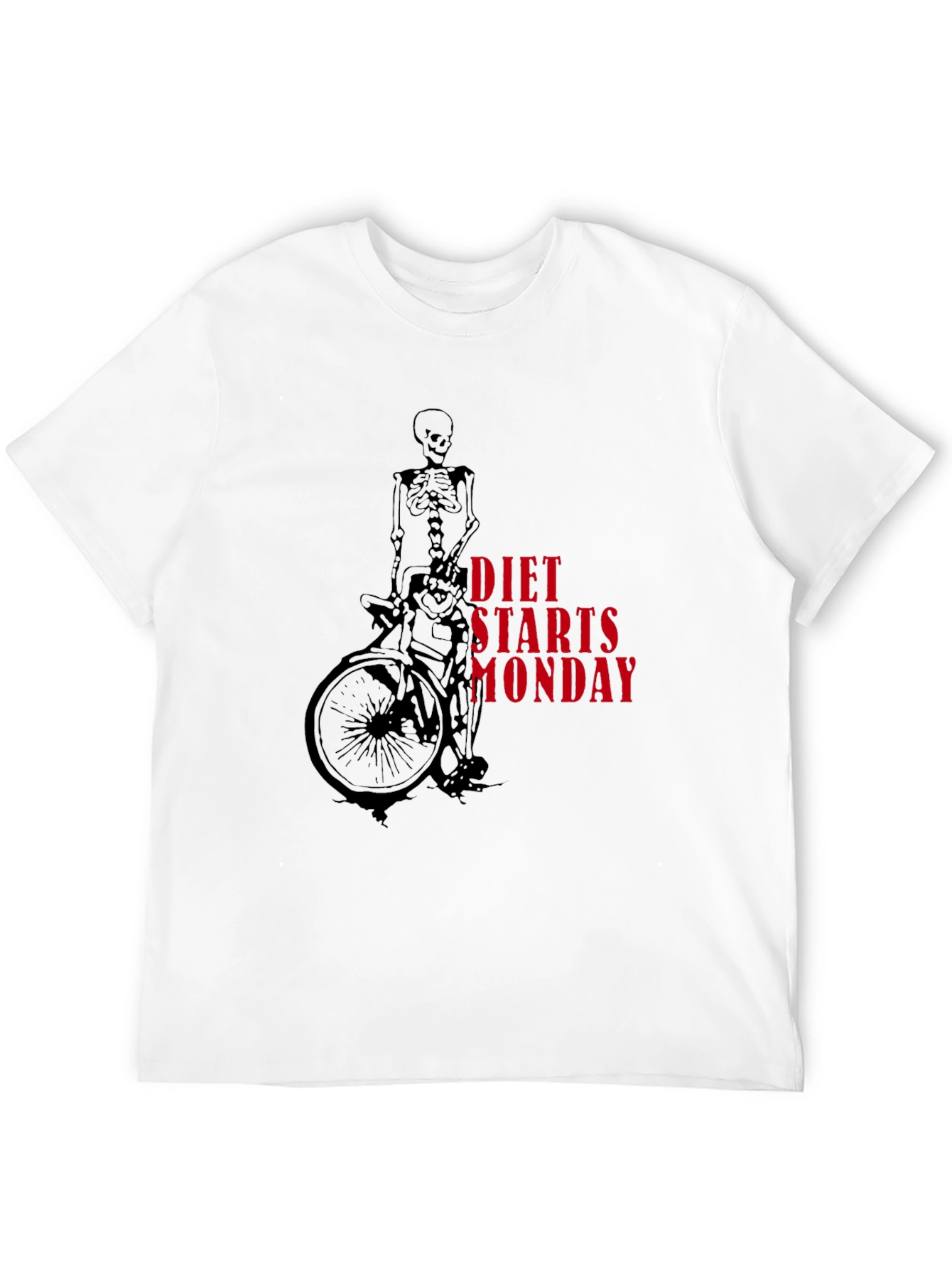 Black Diet Starts Monday Skeleton T-Shirt view 12