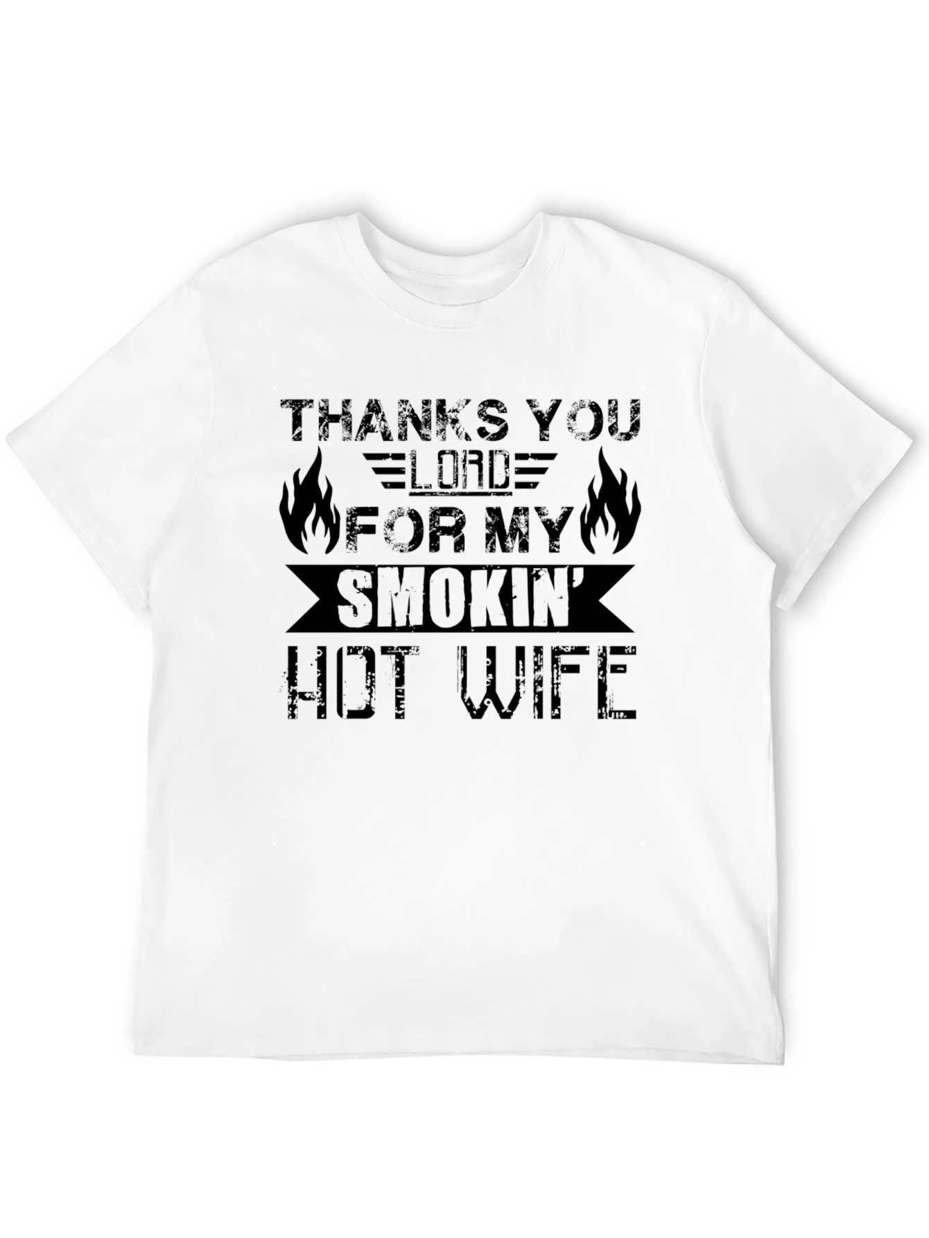 Black Thanks Lord Smokin' Hot Wife Black T-Shirt view 12
