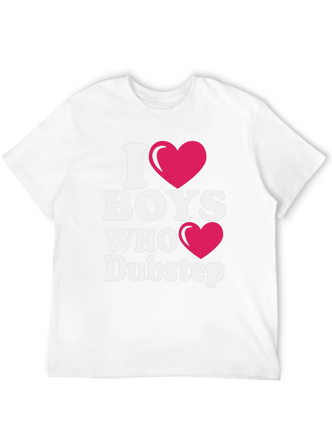 Black I Love Boys Who Dubstep T-Shirt - Graphic Print Tee view 12