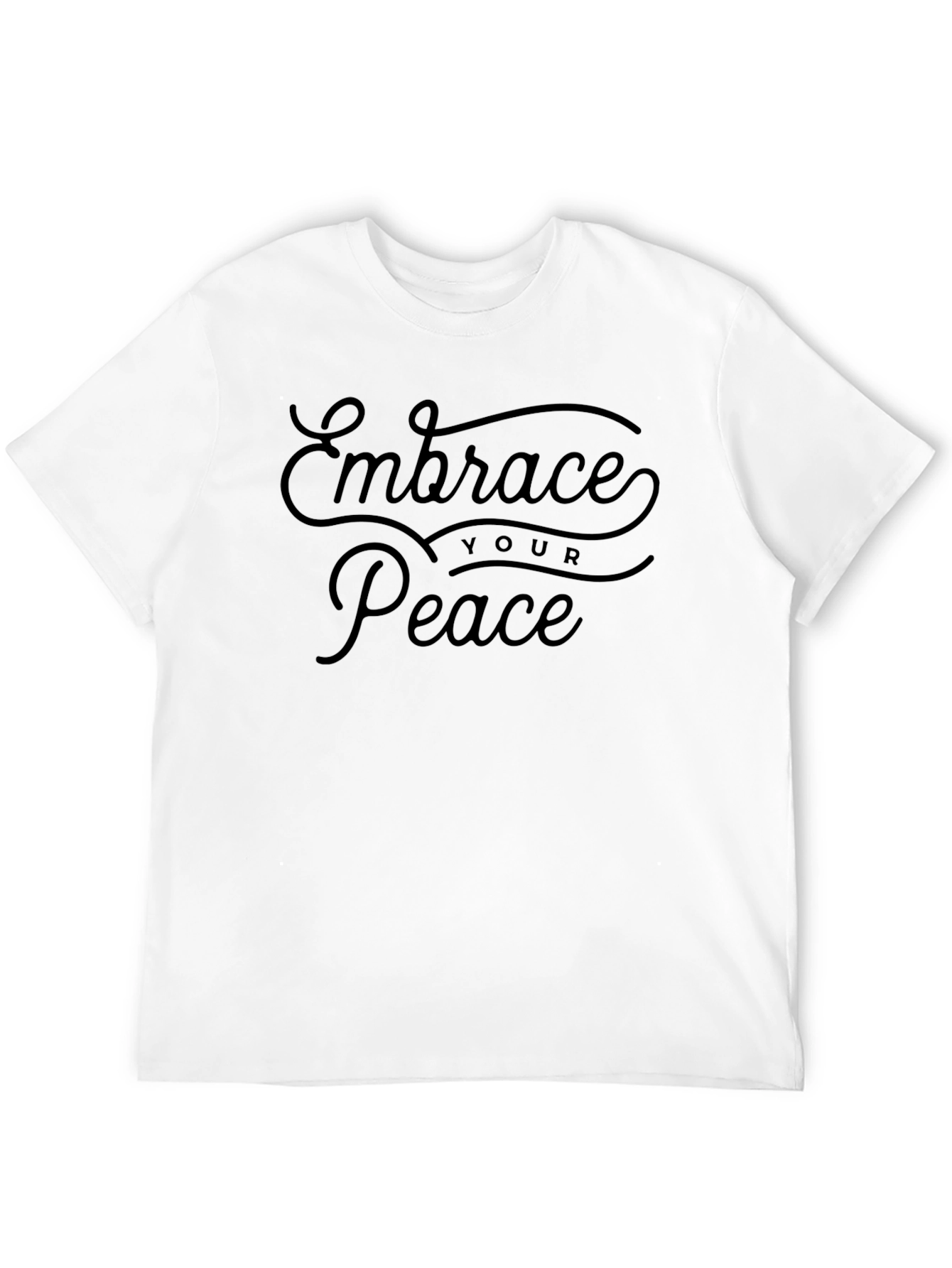 Black Embrace Your Peace Graphic T-Shirt view 12