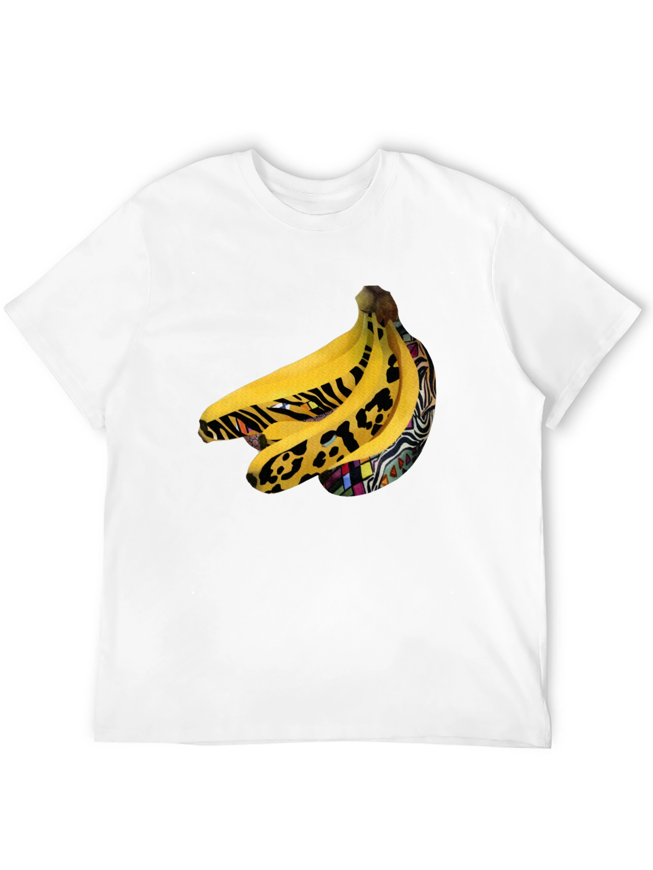 Black Funky Banana Print Black T-Shirt view 12