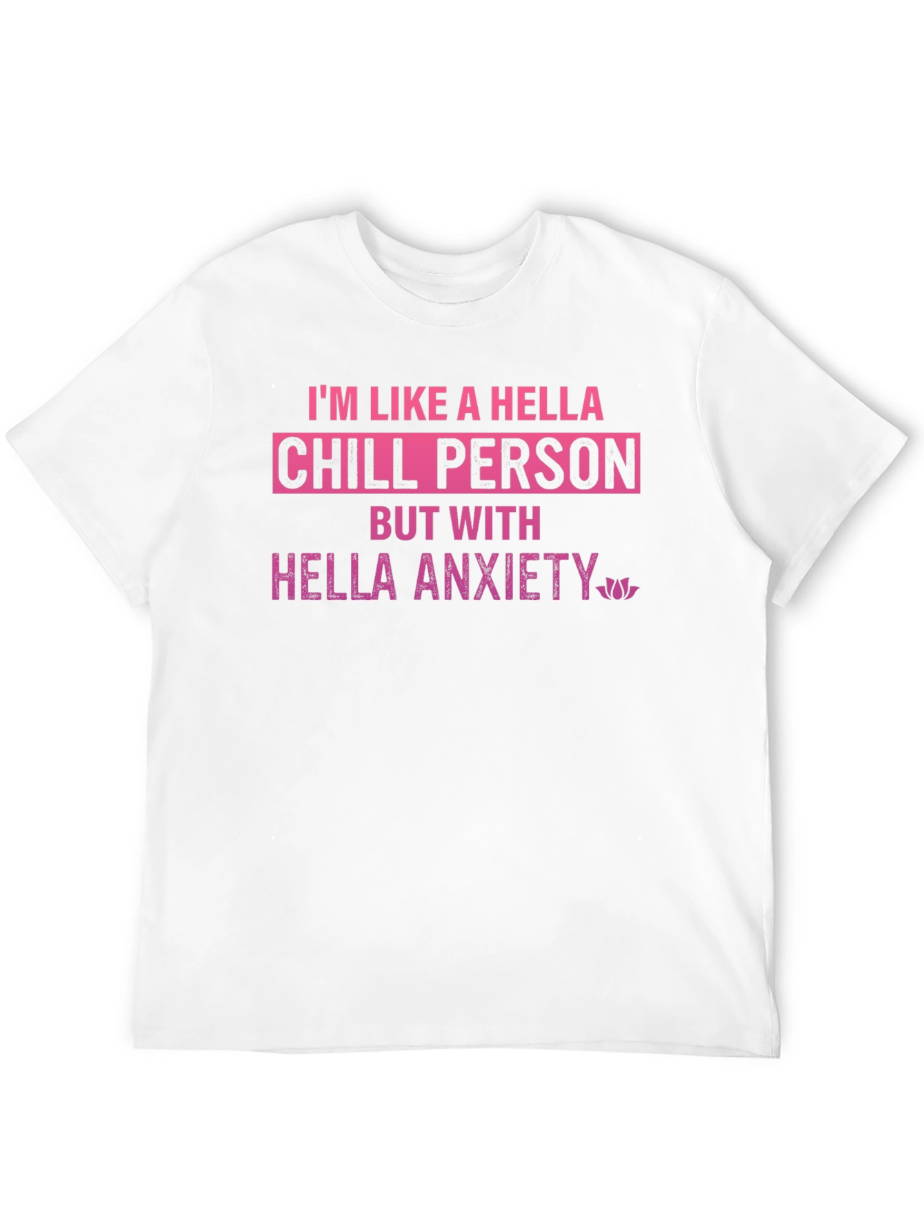 Black Chill Person Tee: Hella Anxiety Shirt view 12