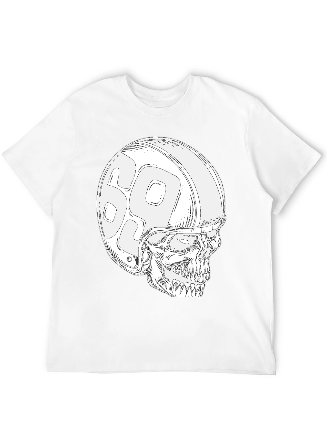 Black Skull 69 Helmet T-Shirt - Ride in Style! view 12