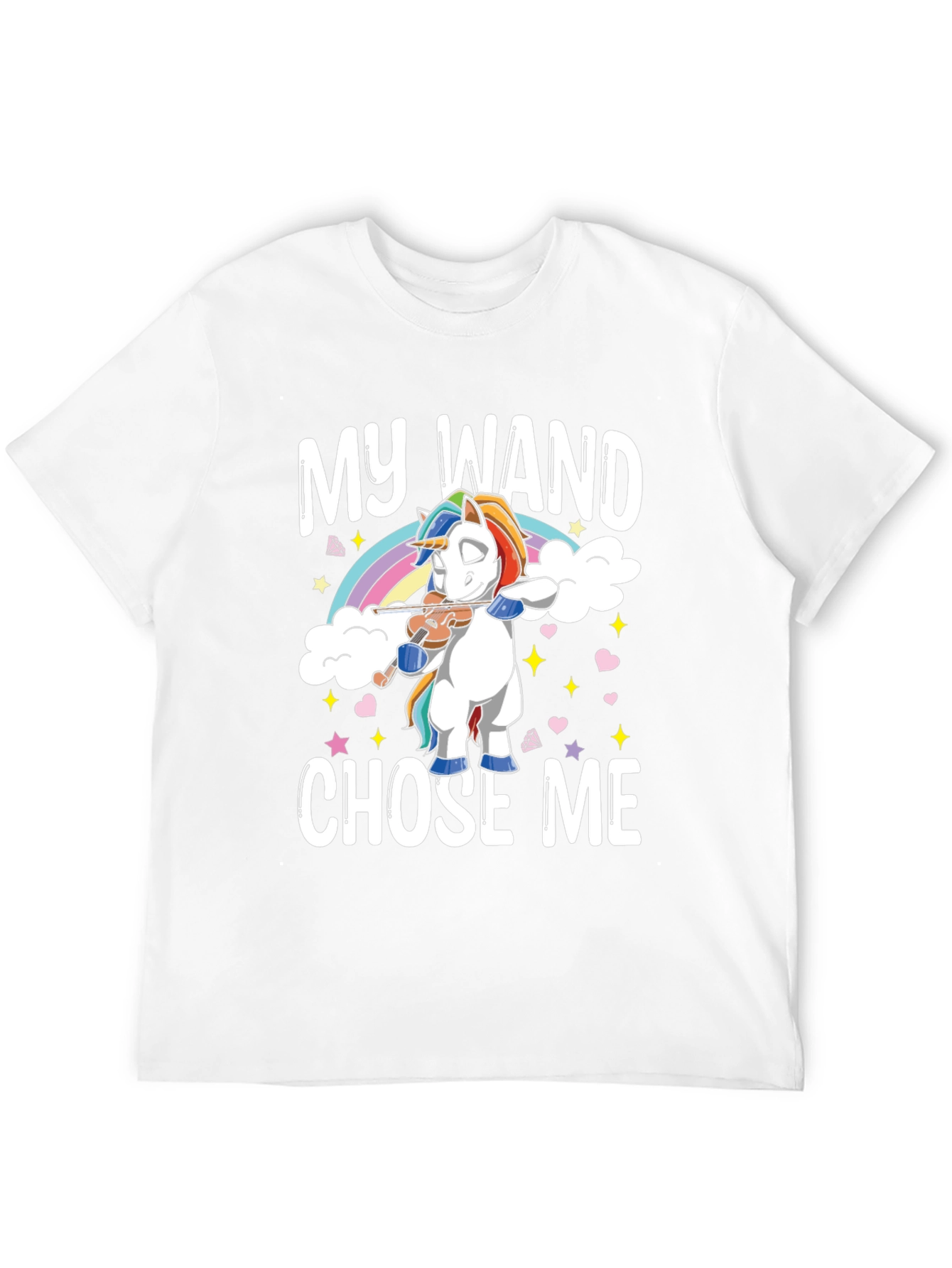 Black My Wand Chose Me Unicorn T-Shirt - Black view 12