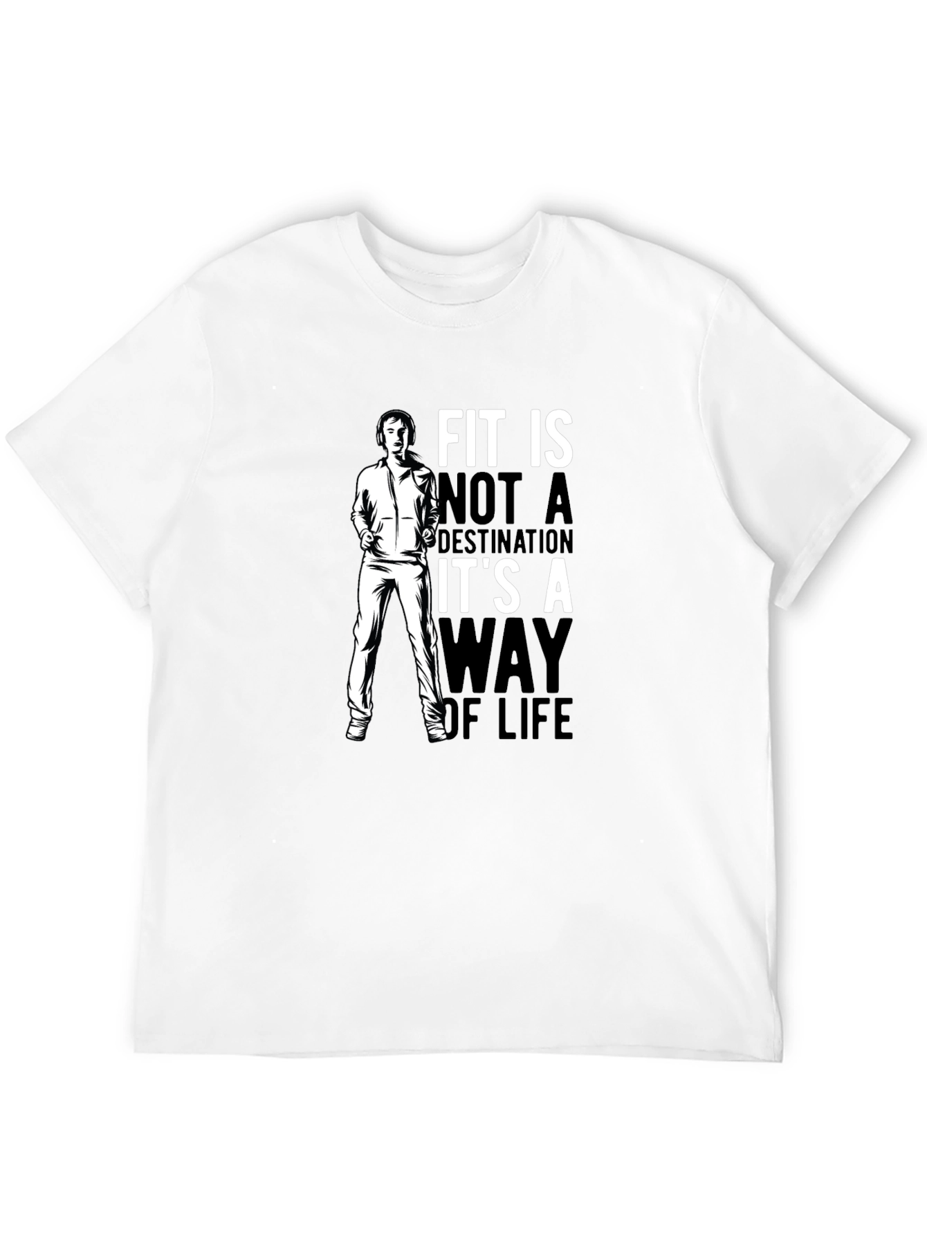 Black Fit is a Way of Life Graphic T-Shirt - Men's Black Tee view 12
