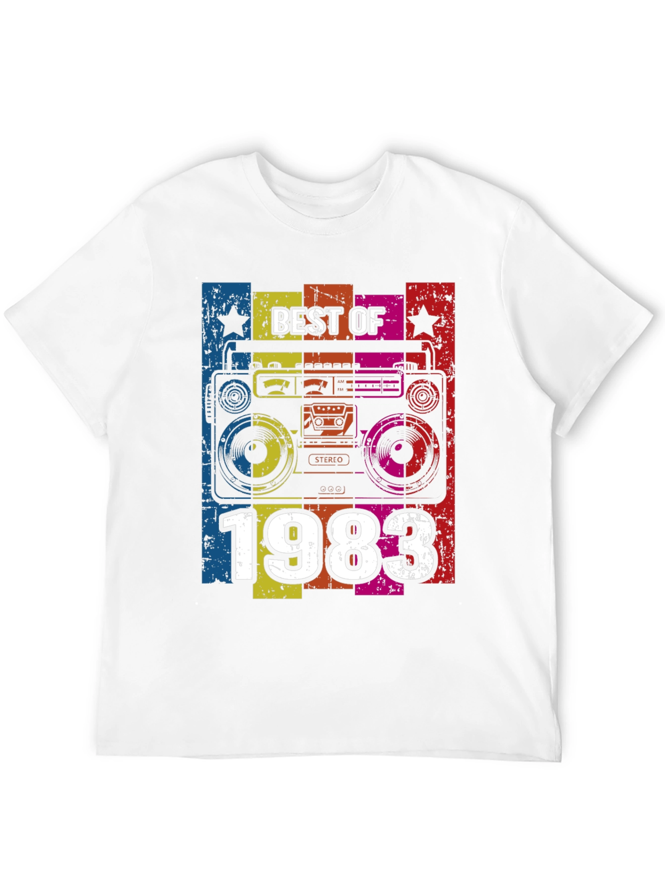 Black Best of 1983 Boombox Graphic T-Shirt view 12