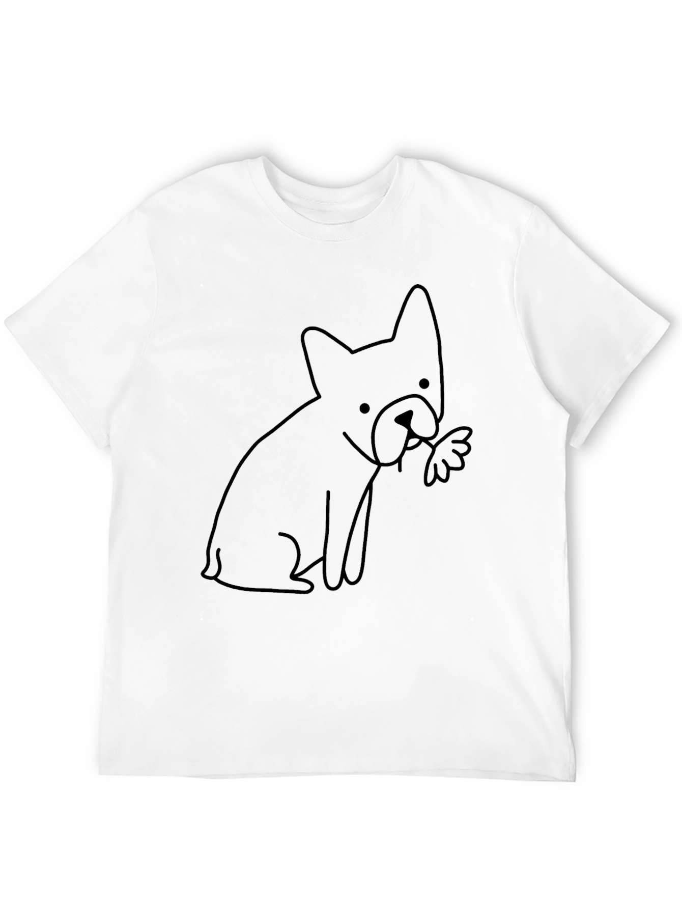 Black Dog With Flower Black T-Shirt view 12