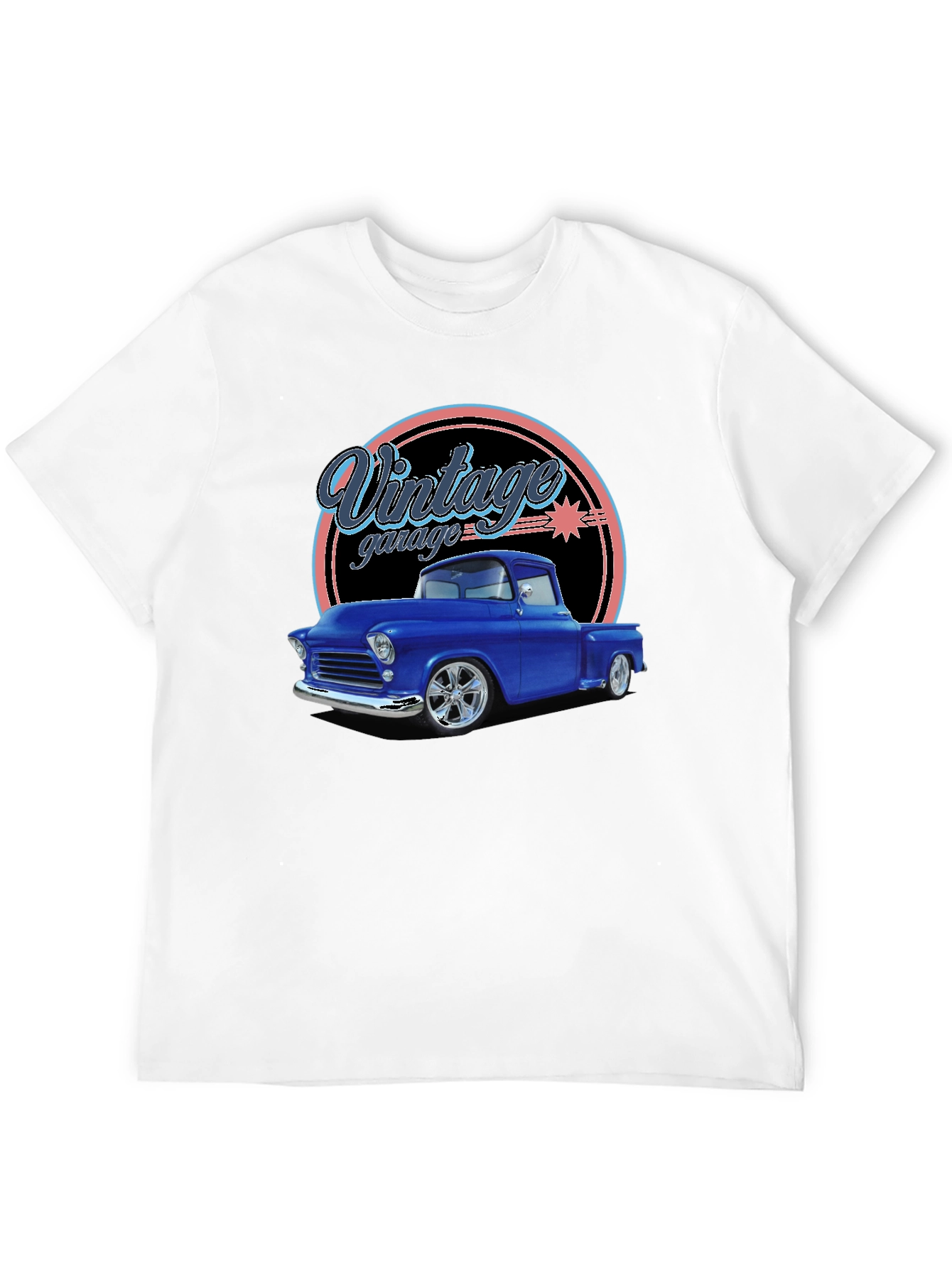 Black Vintage Garage Classic Truck T-Shirt view 12