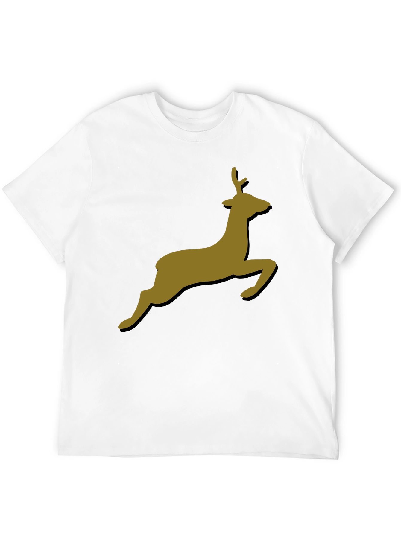 Black Leaping Deer Graphic T-Shirt - Stylish Black Tee view 12