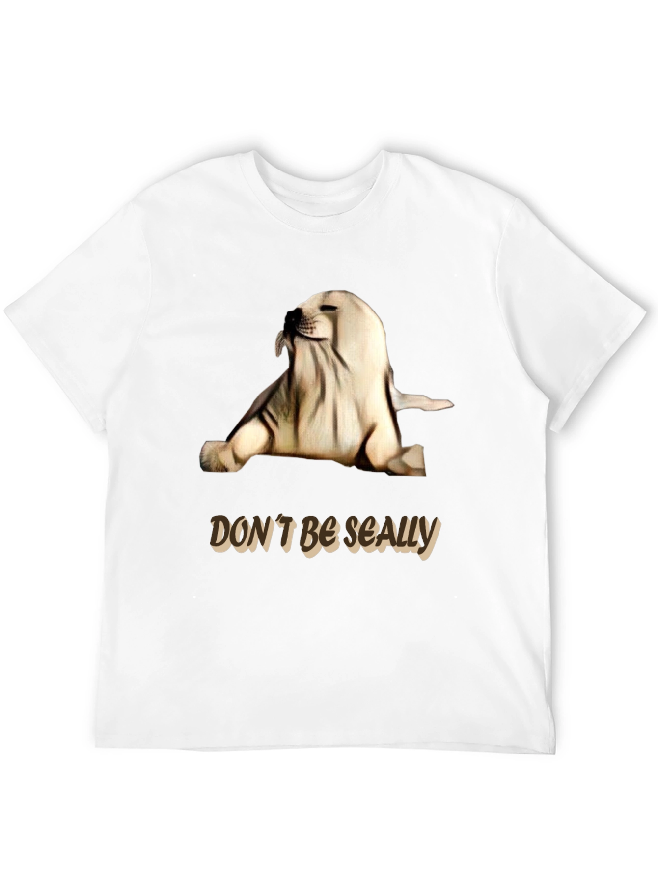 Black Don't Be Seally Graphic Tee - Funny Seal Pun Shirt view 12