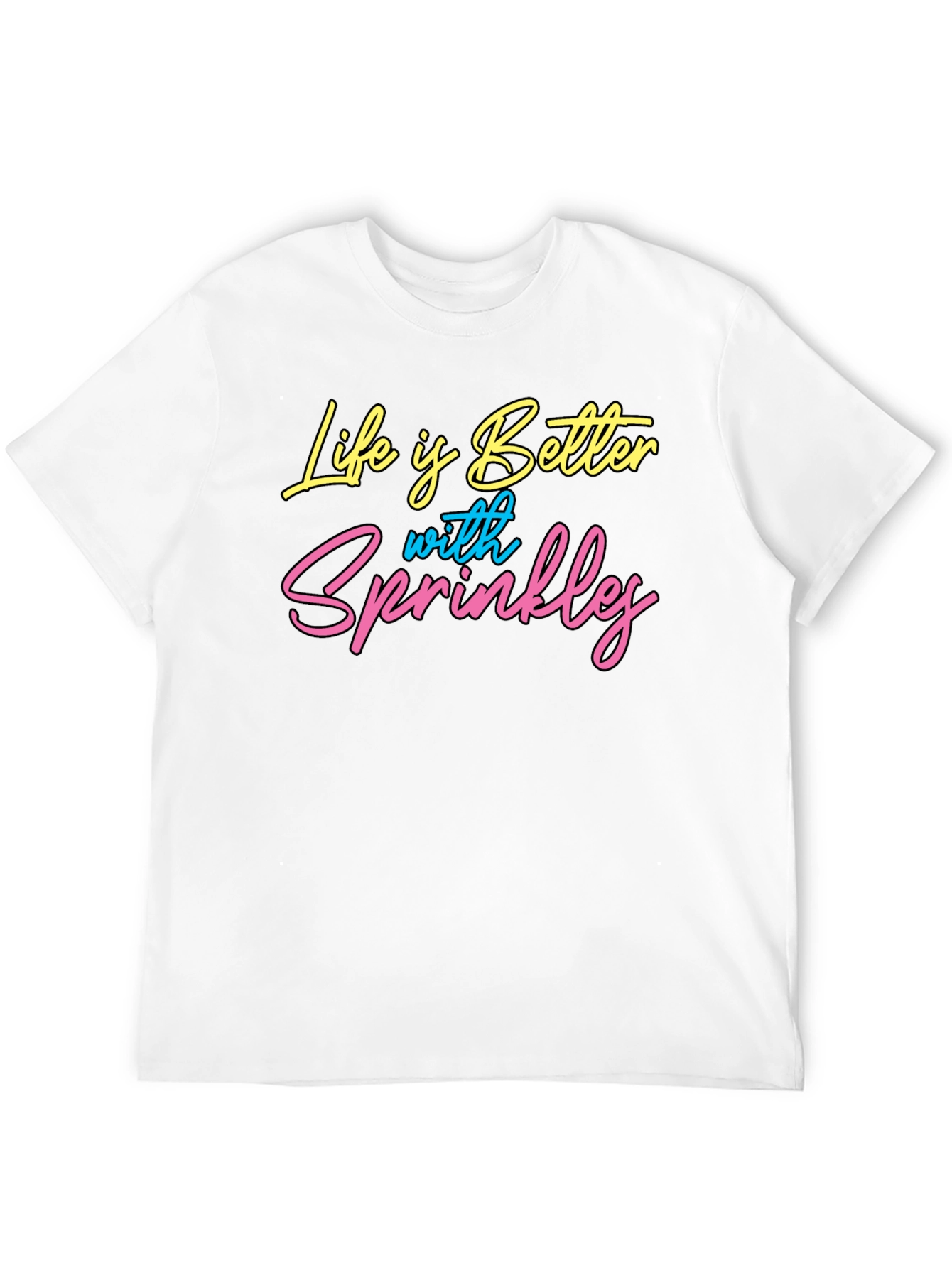 Black Life is Better with Sprinkles Black Graphic Tee view 12