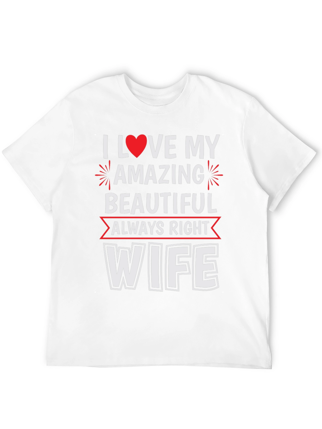 Black I Love My Amazing Wife Graphic Tee view 12