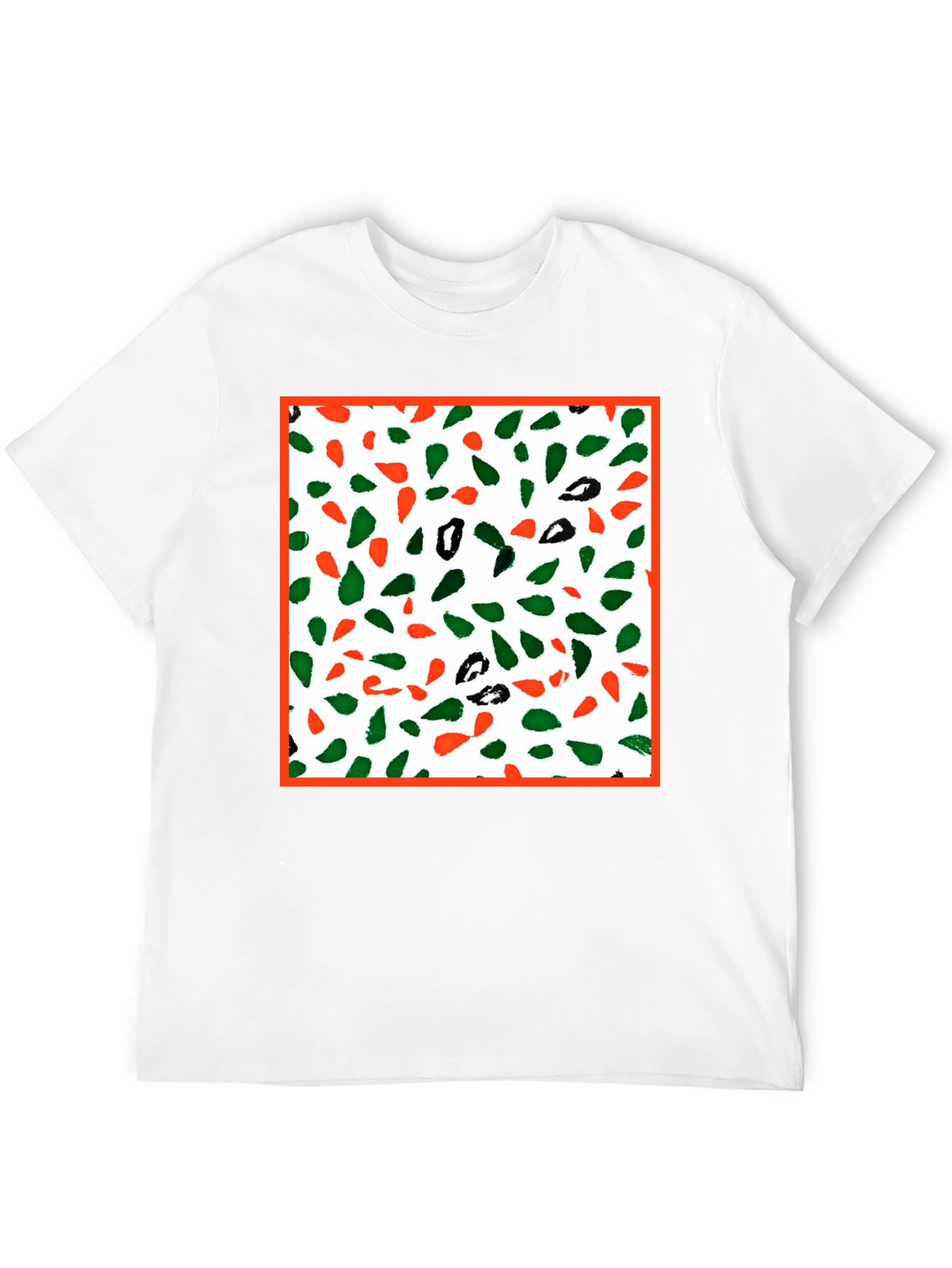 Black Abstract Pattern Graphic Tee - Men's Casual Fashion view 12