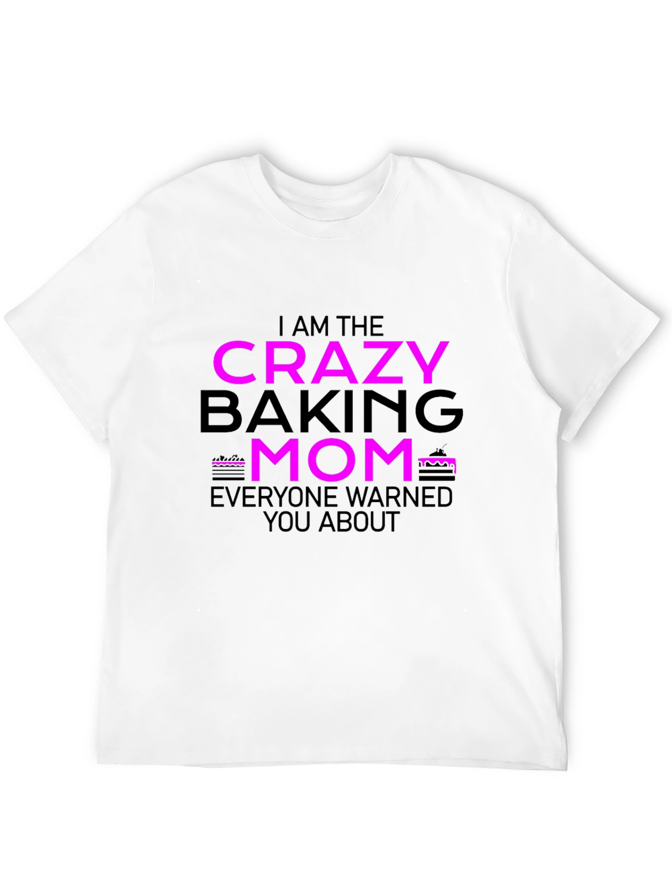 Black Crazy Baking Mom Graphic T-Shirt view 12