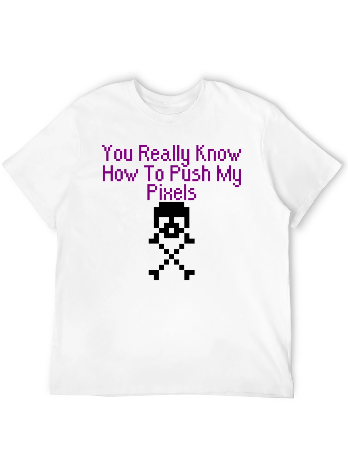 Black Pixel Push T-Shirt - Gamer Style view 12