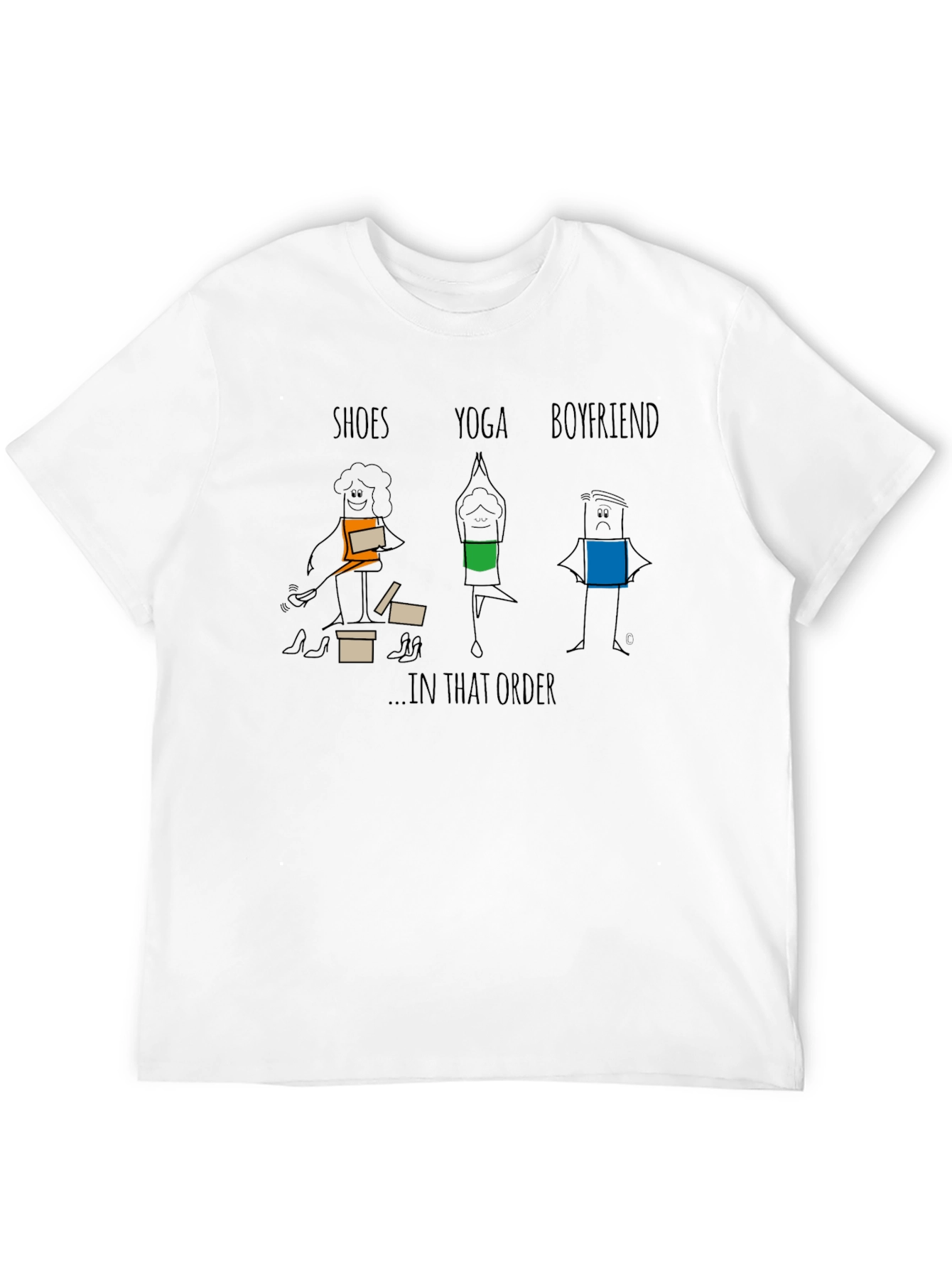 Black Shoes Yoga Boyfriend T-Shirt - Funny Women's Tee view 12