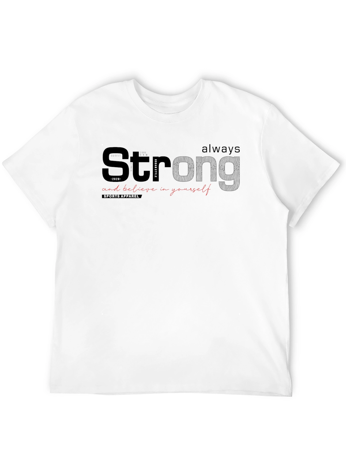 Black Strong Graphic Print Crew Neck T-Shirt view 12