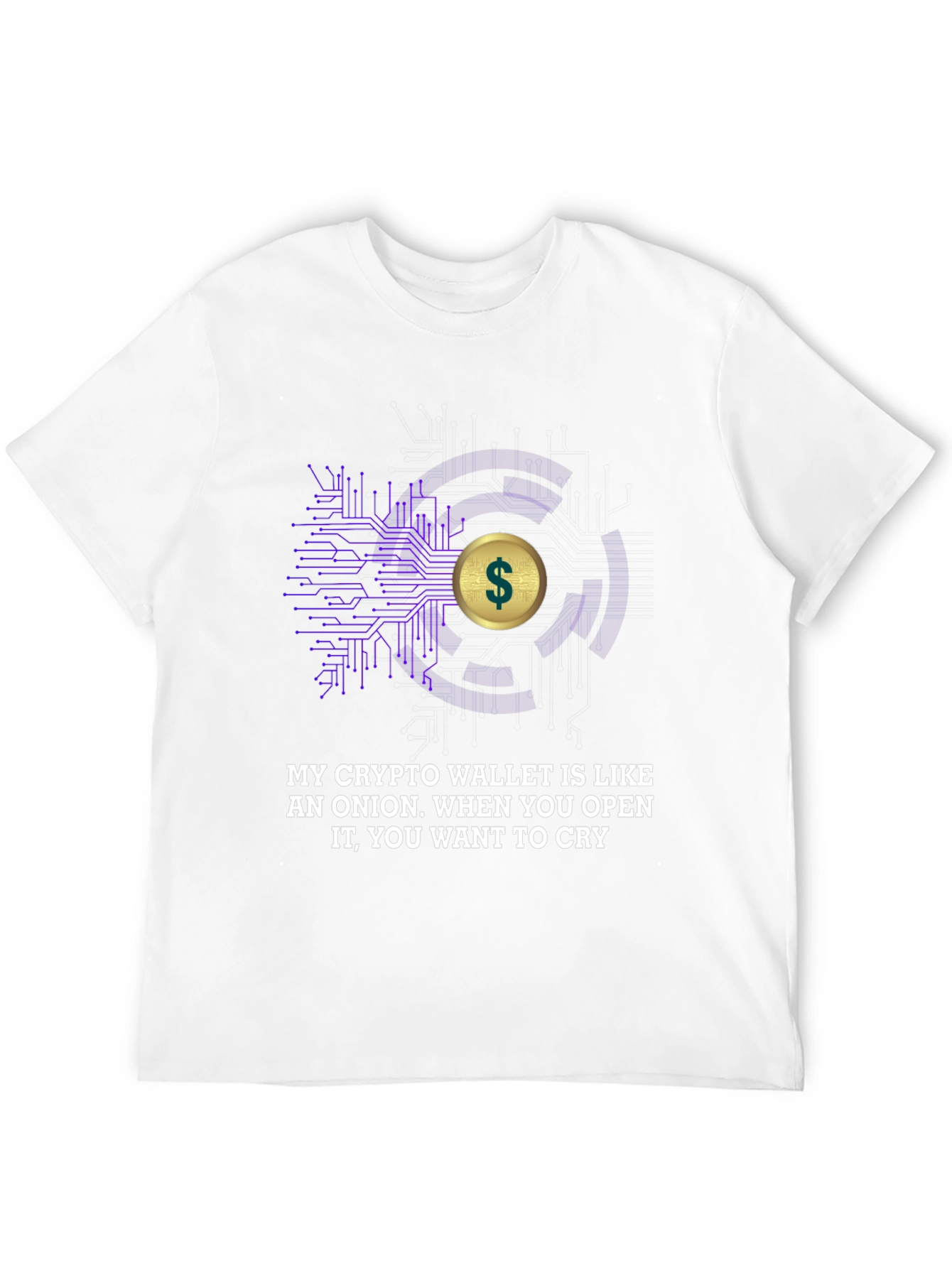 Black Crypto Wallet Onion T-Shirt view 12