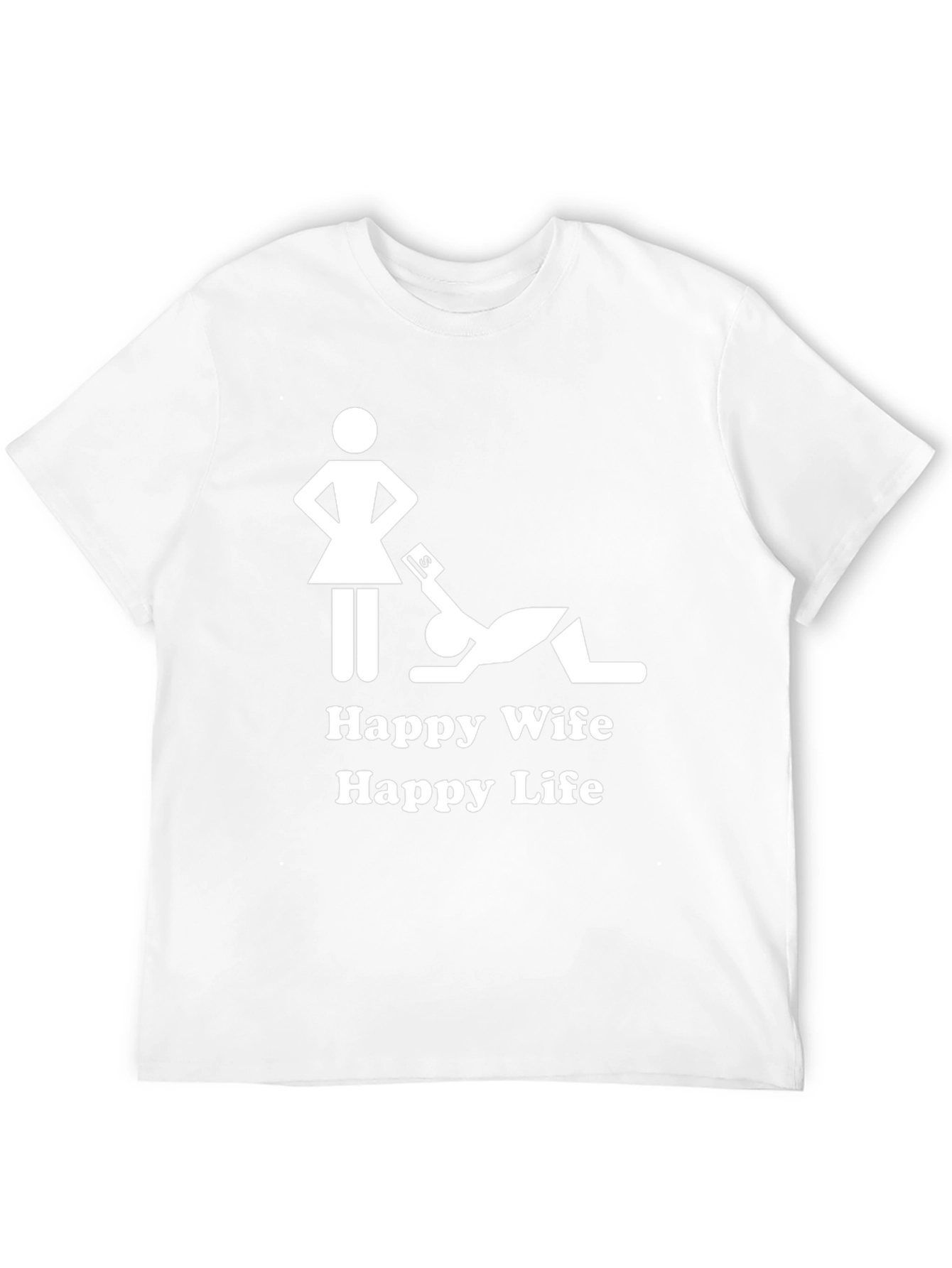 Black Happy Wife Happy Life Black Graphic Tee view 12