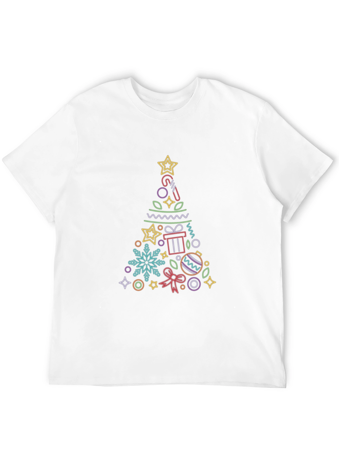 Black Festive Christmas Tree Graphic Tee - Holiday Style view 12