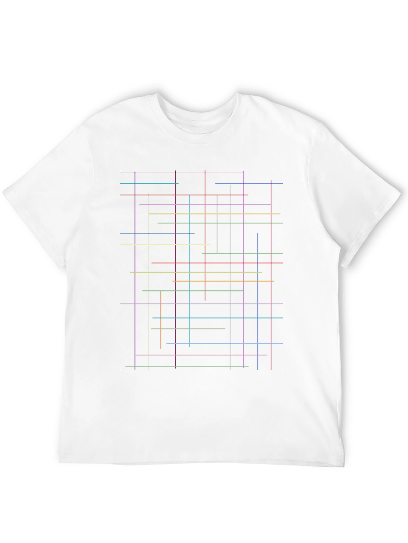 Black Abstract Line Art T-Shirt - Modern Graphic Tee view 12
