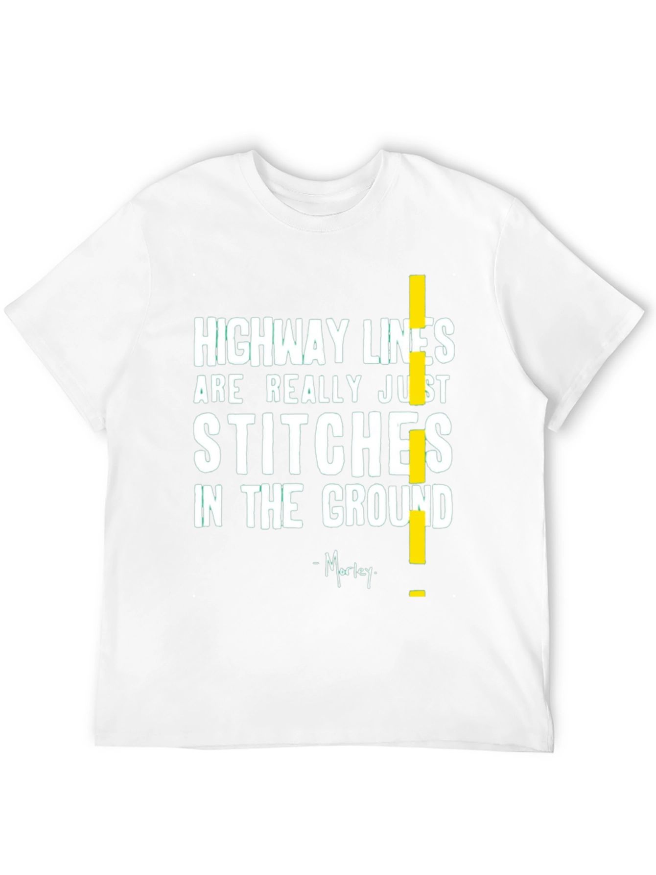 Black Highway Lines T-Shirt - Stitches in the Ground Tee view 12