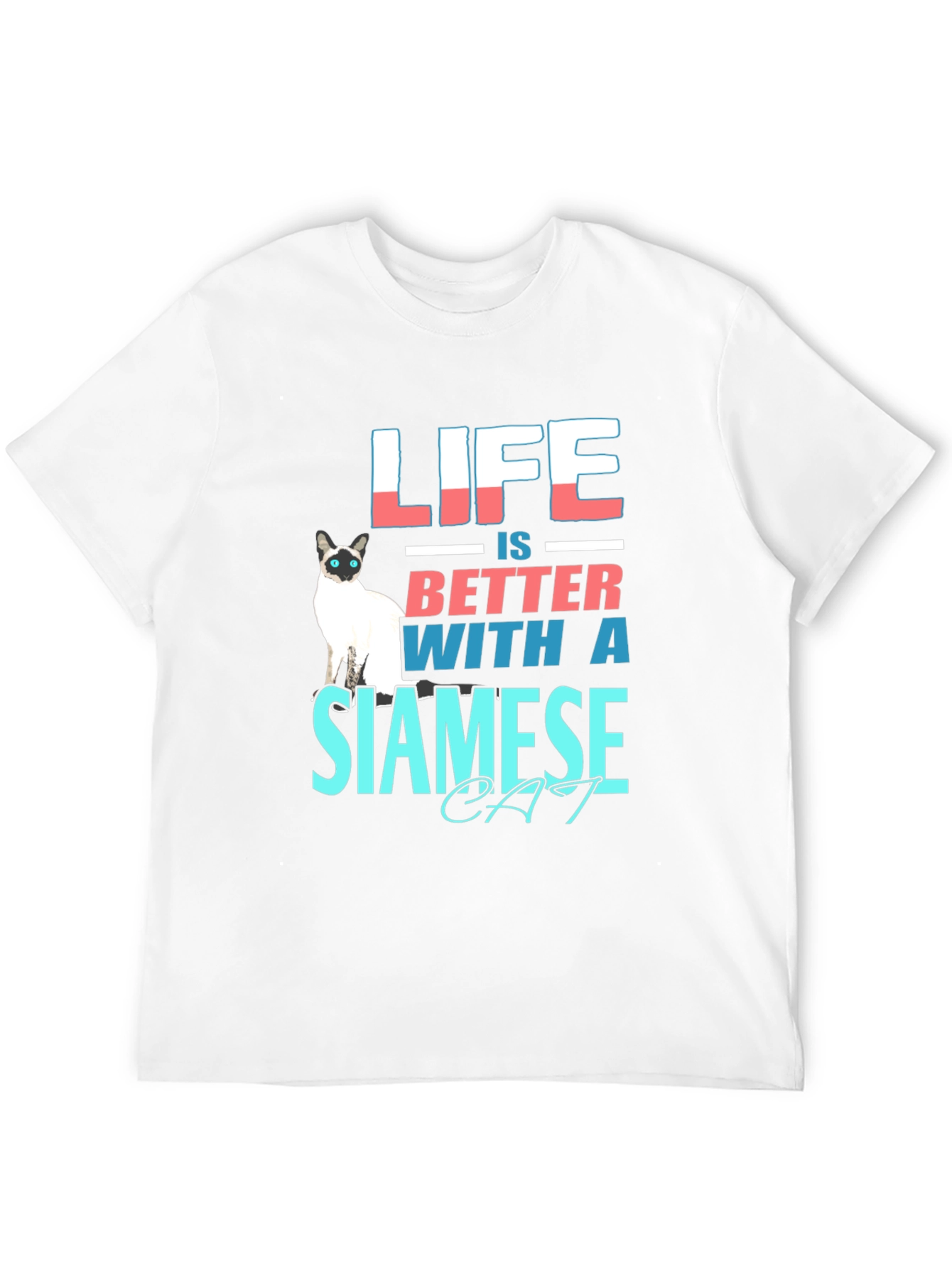 Black Life Is Better With a Siamese Cat T-Shirt view 12