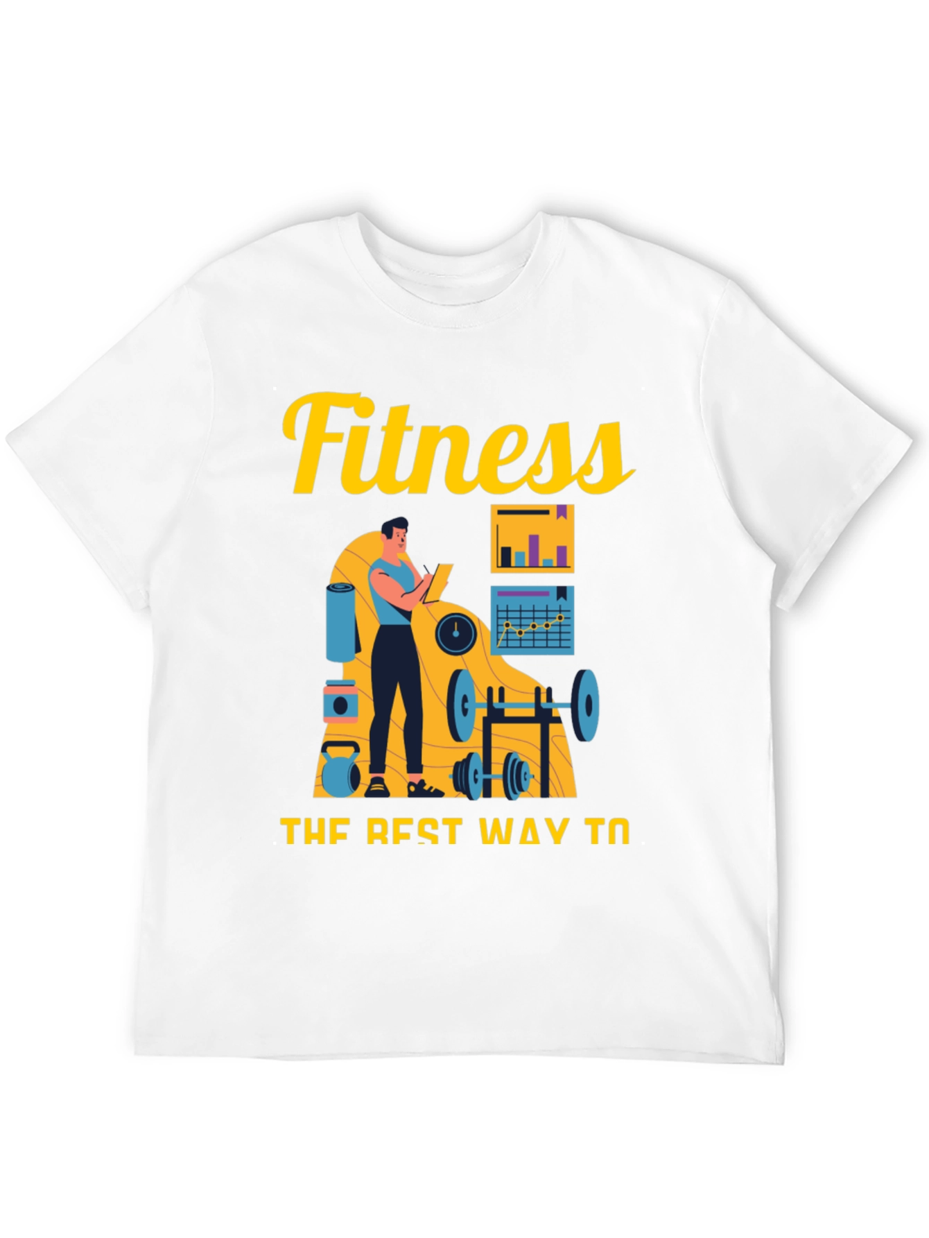 Black Fitness Workout Graphic Tee view 12
