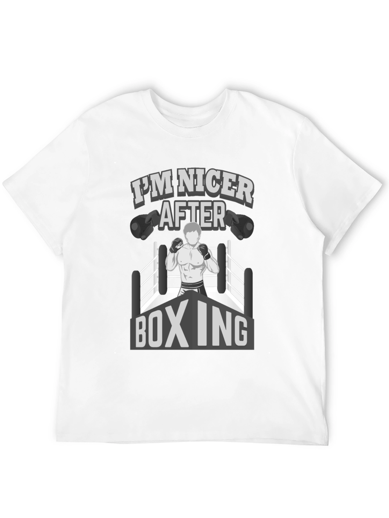 Black I'm Nicer After Boxing Graphic T-Shirt view 12
