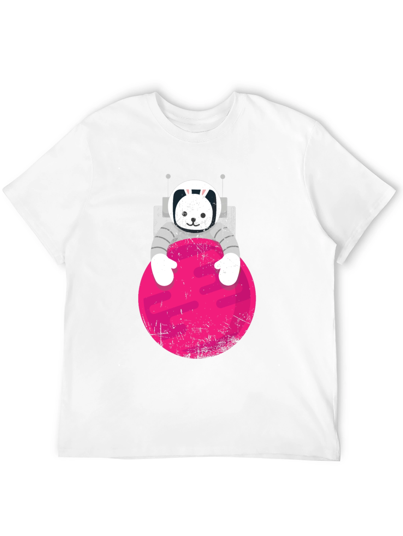 Black Astronaut Bunny Graphic T-Shirt view 12