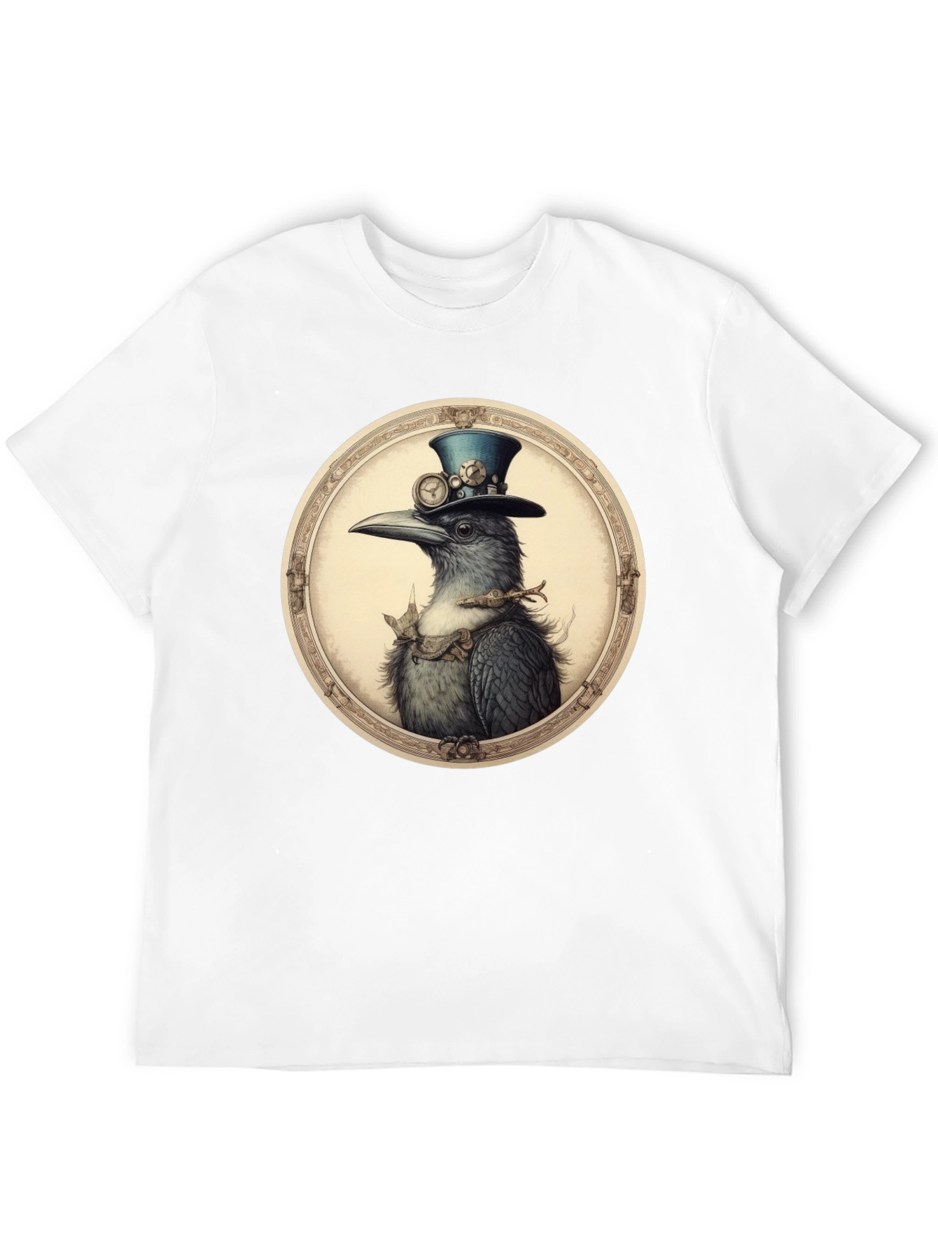 Steampunk Crow Graphic T-Shirt - 12