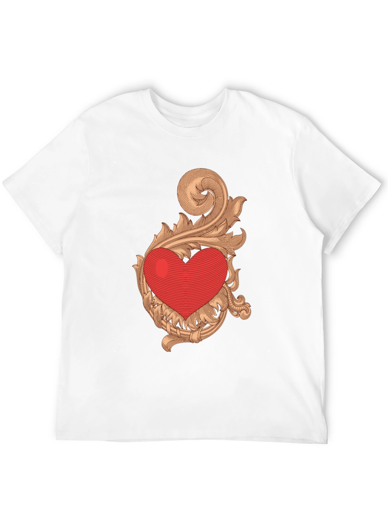 Heart Scrollwork Black Graphic Tee - 12