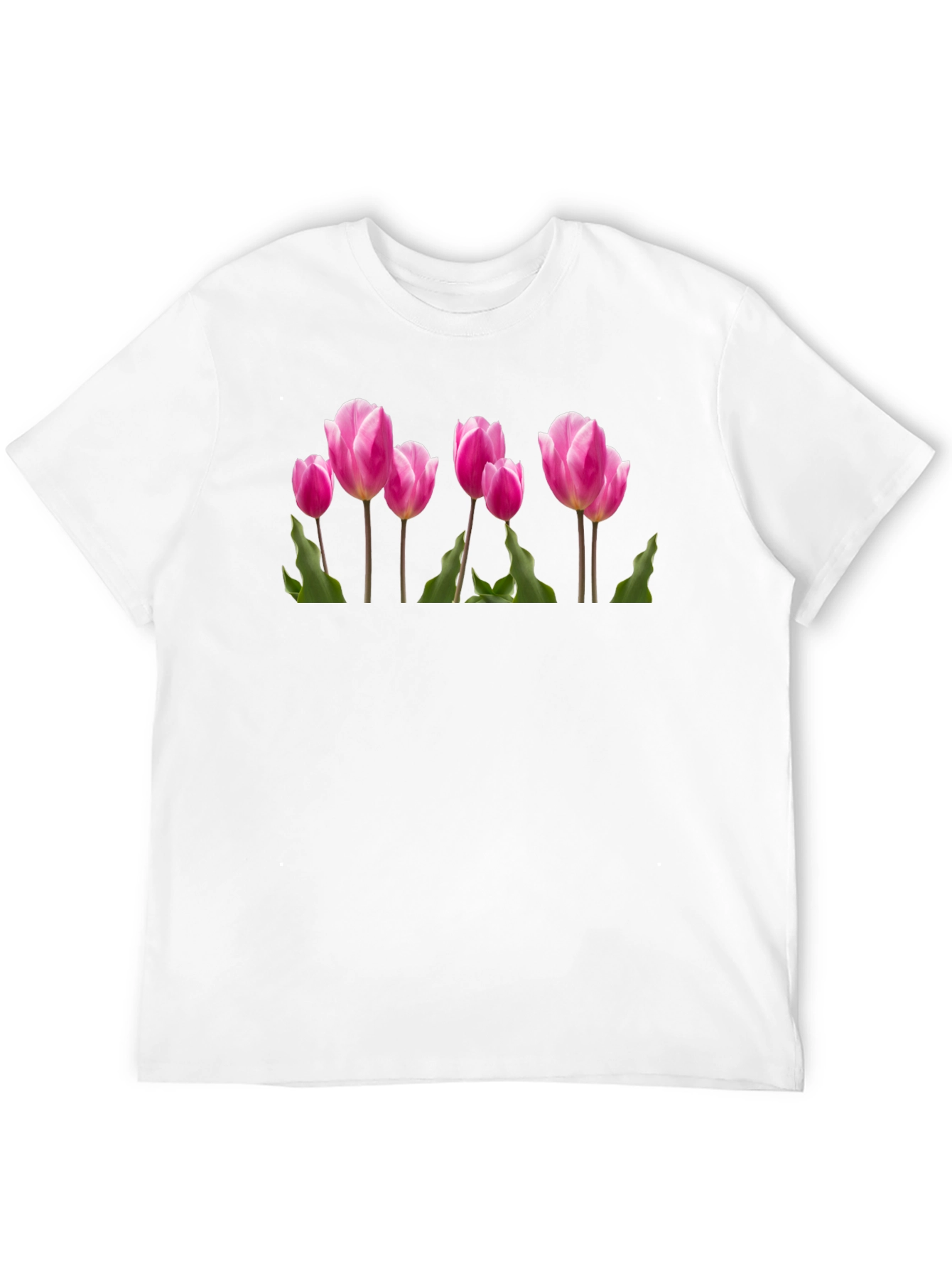 Black Tulip Graphic T-Shirt - Black Cotton Tee view 12