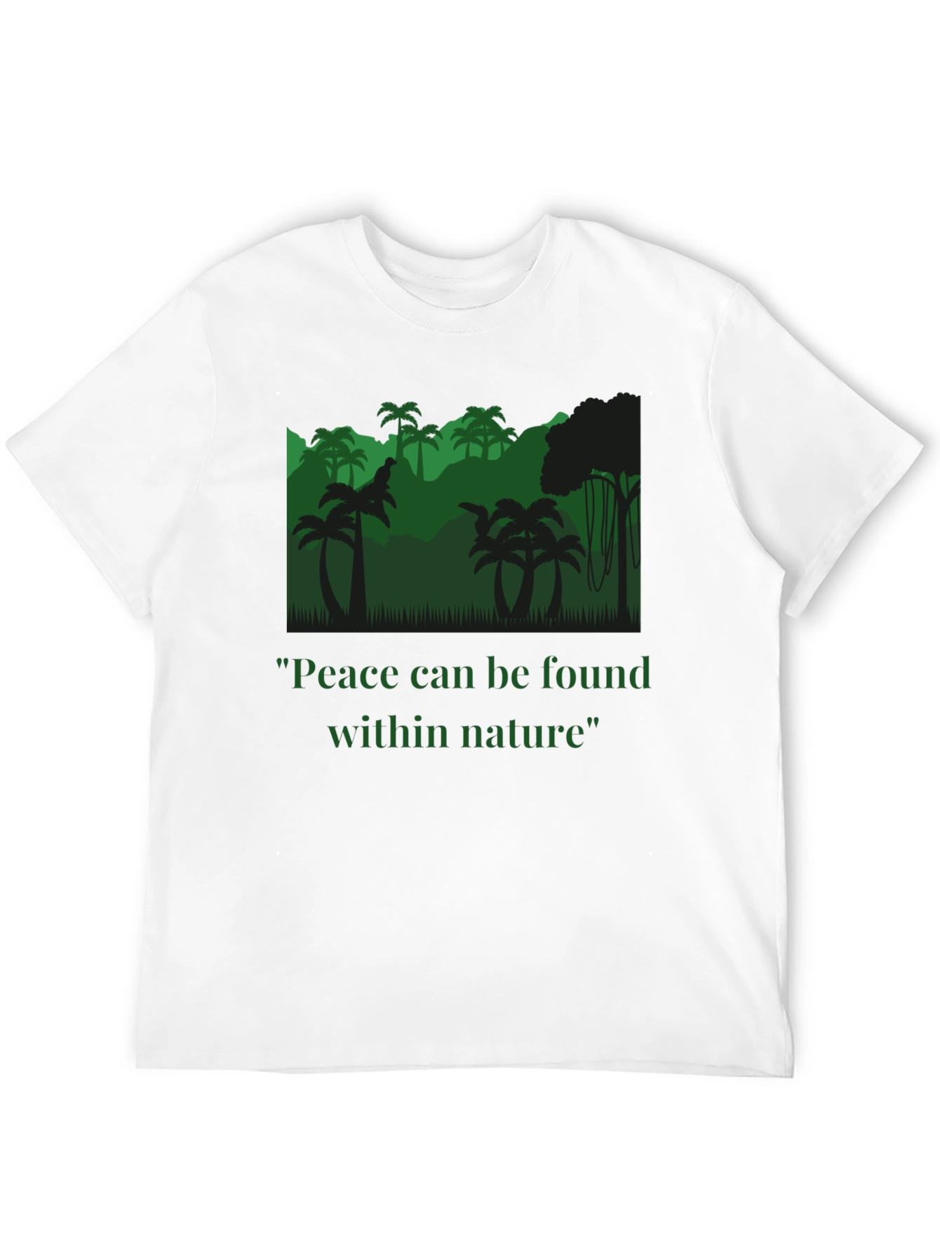 Black Peace Within Nature T-Shirt - Jungle Design view 12