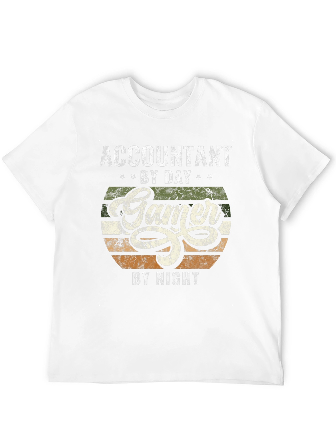 Black Accountant by Day Gamer by Night Graphic T-Shirt view 12