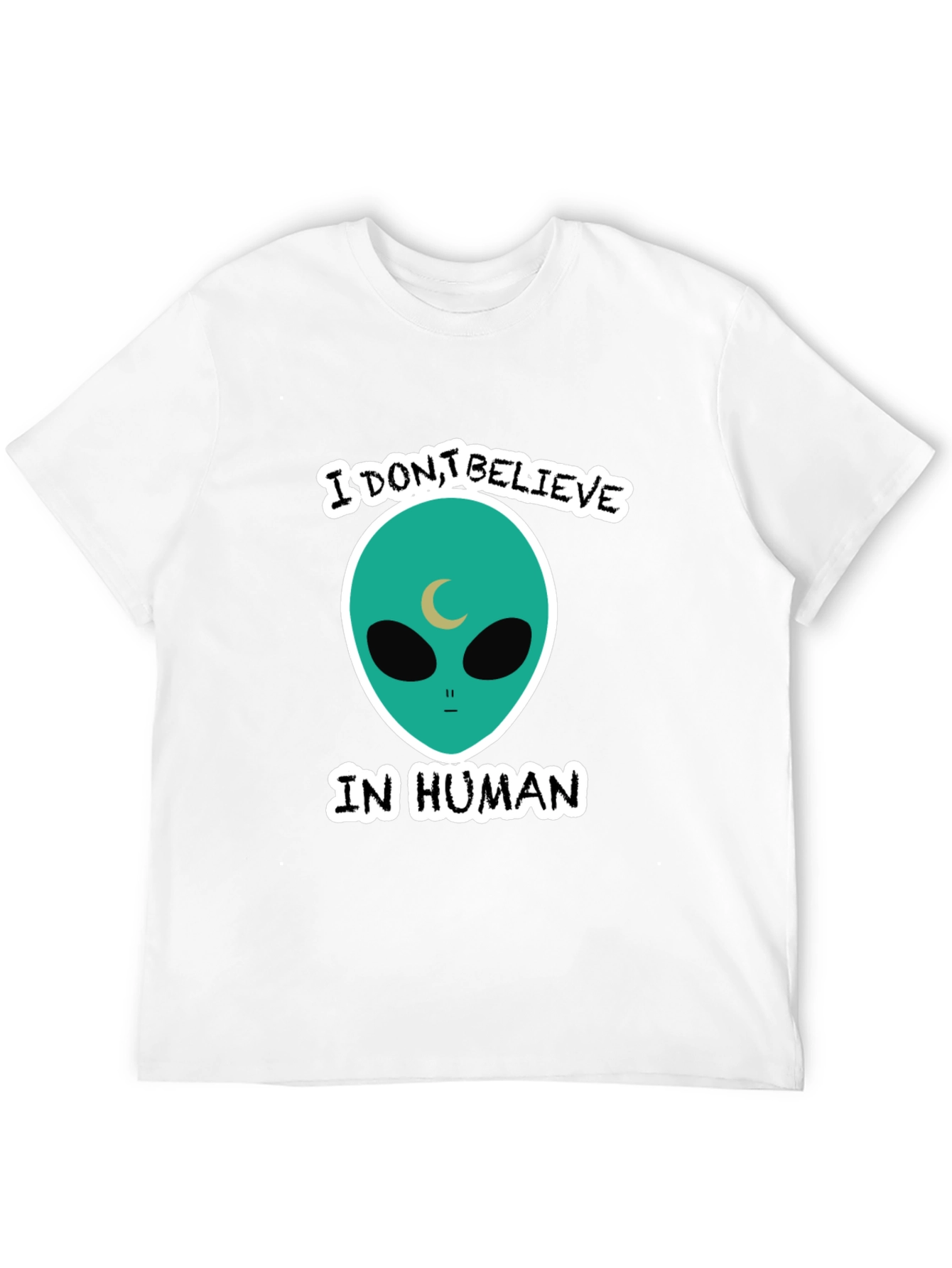 Black I Don't Believe in Humans Graphic Tee view 12