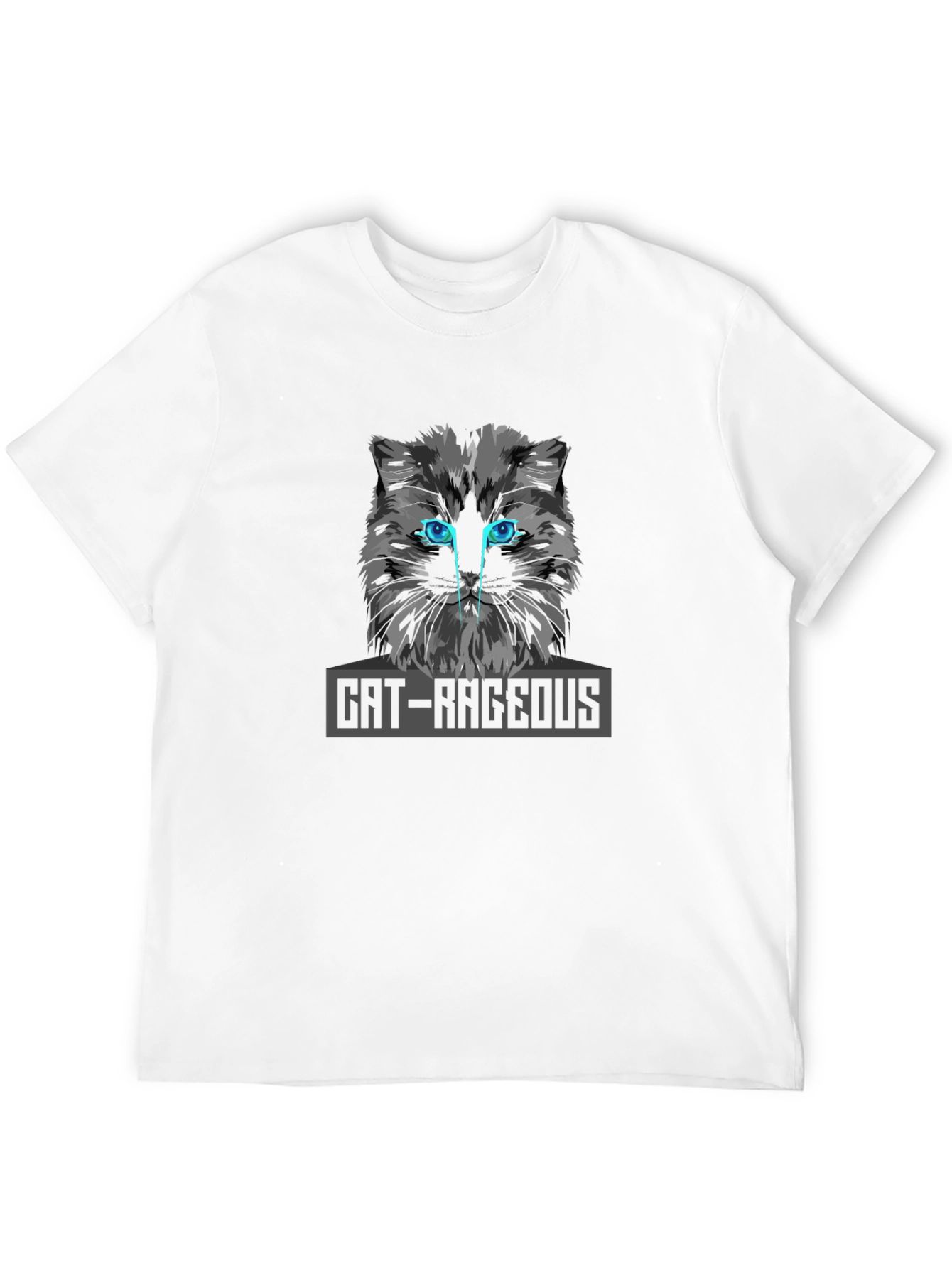 Black Cat-Rageous Graphic Tee - Men's Black T-Shirt view 12